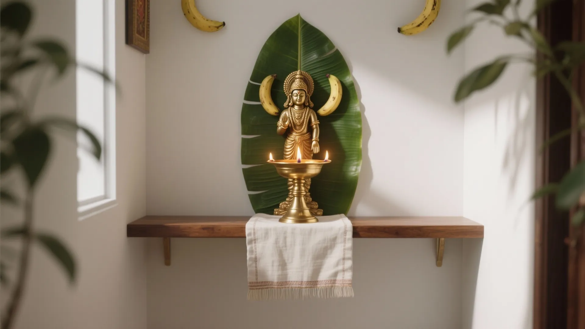 Gentle Brass & Banana Leaf Minimalism