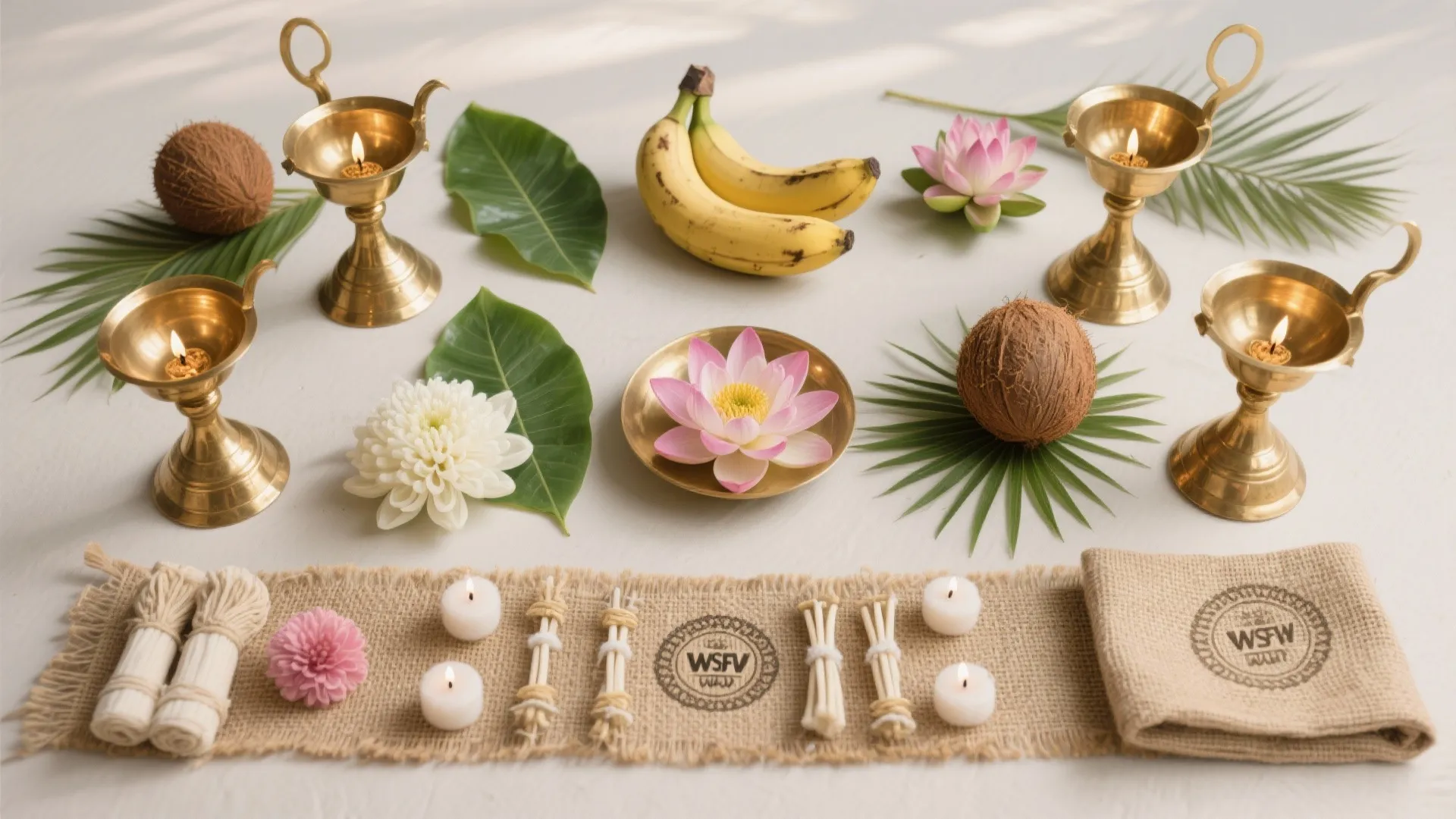 Eco-Friendly Brass & Banana-Leaf Styling