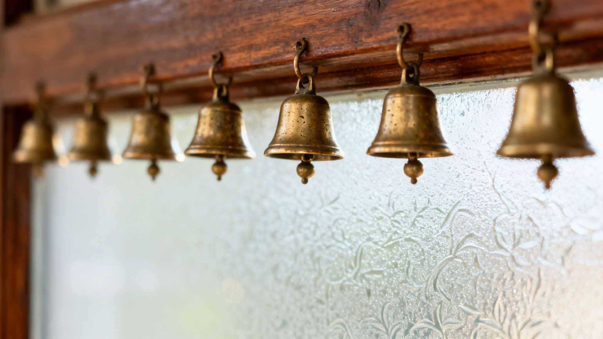Pooja Room Feels Dark? Glass Door With Bells Ideas