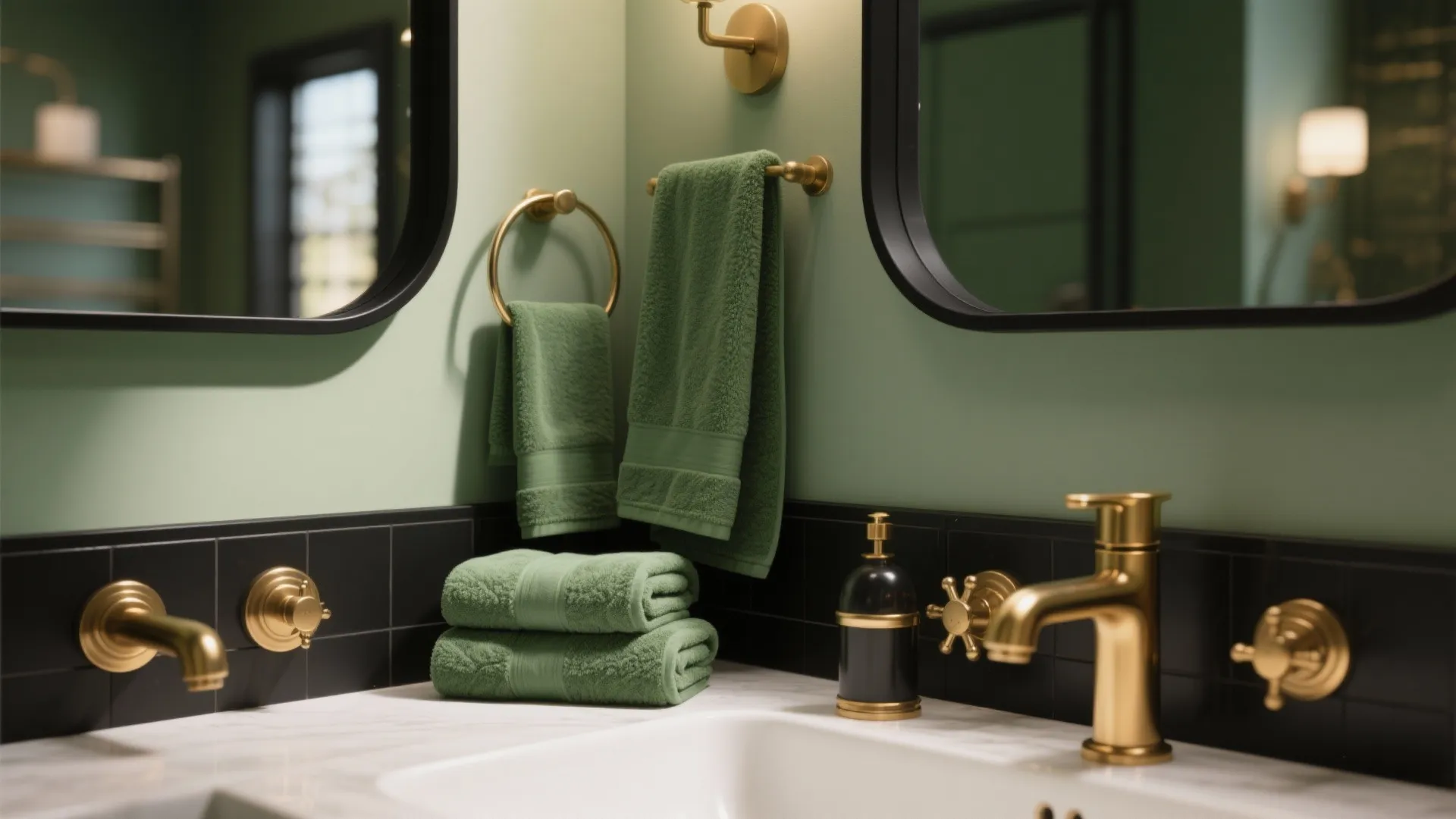 3. Anchor brass or matte black fixtures