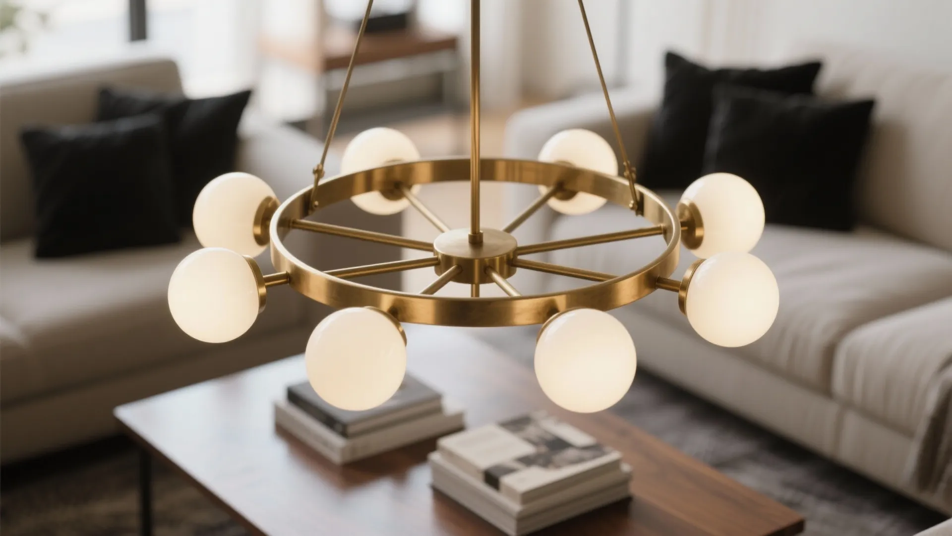 A Sculptural Chandelier as the Room’s Conversation Starter