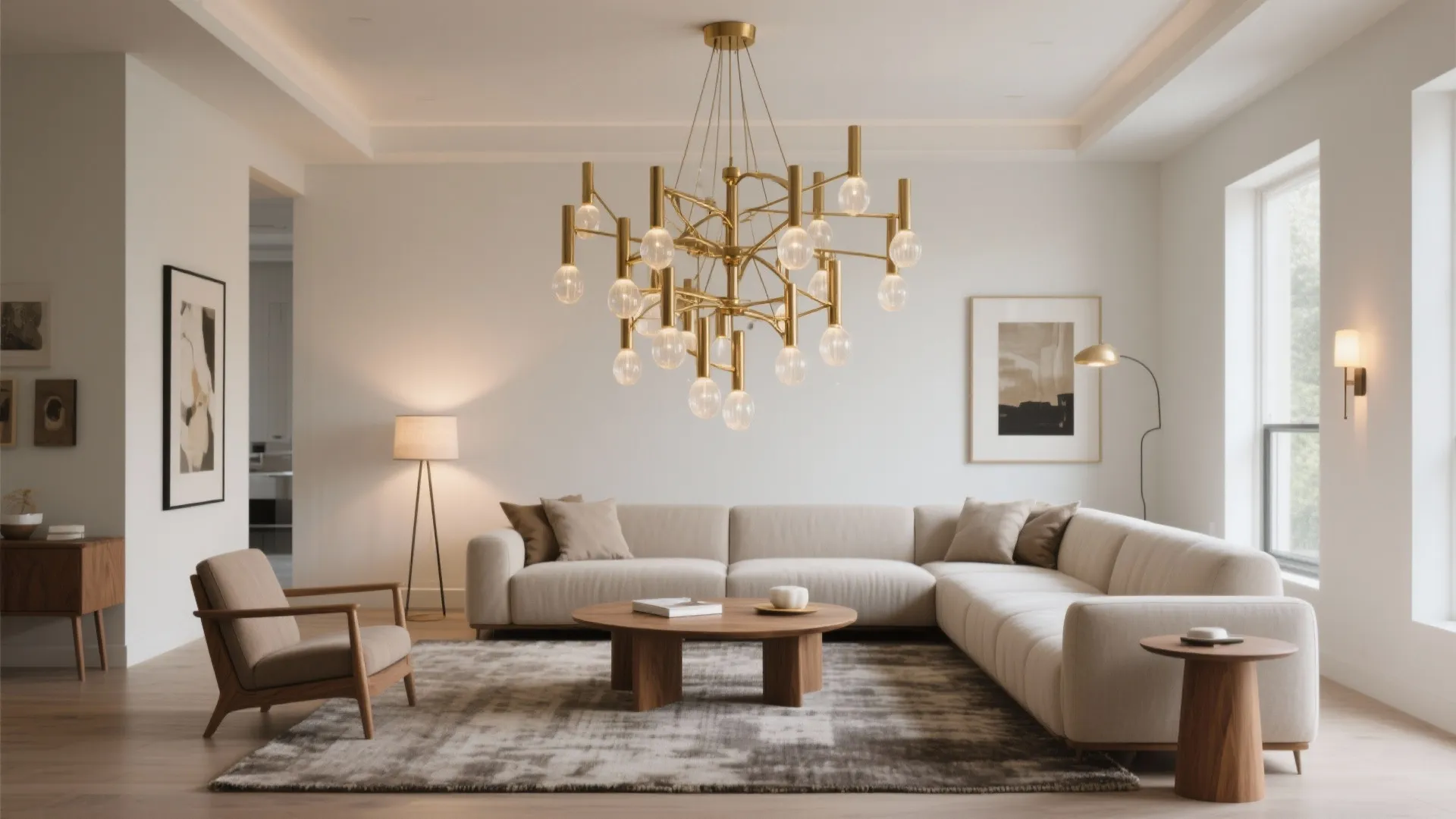 1) Sculptural Statement Chandeliers