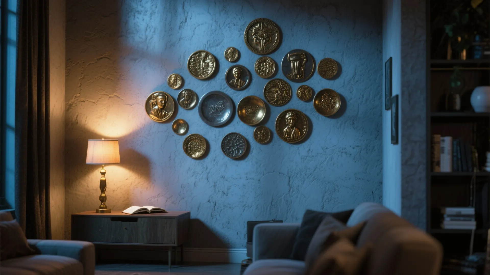 3. Brass and Metal Mixed-Media Cluster