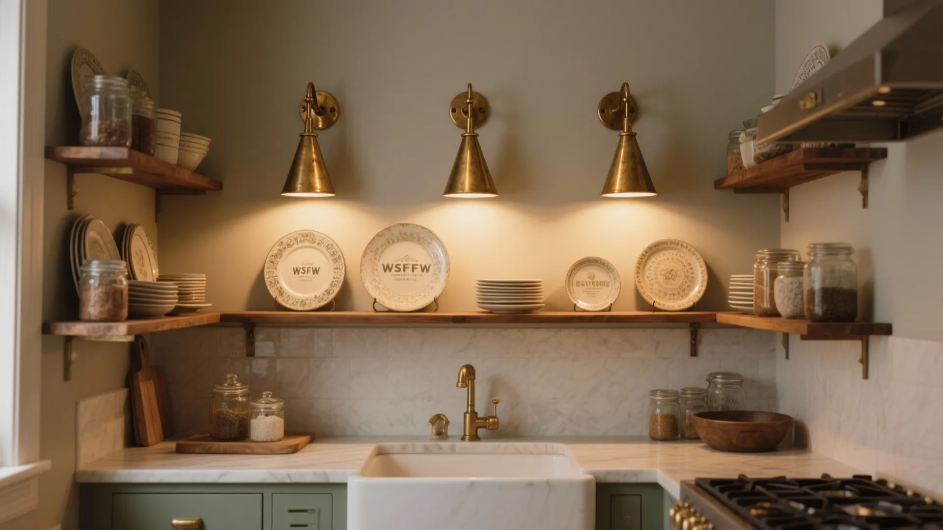 3. Warm brass cone to add vintage charm