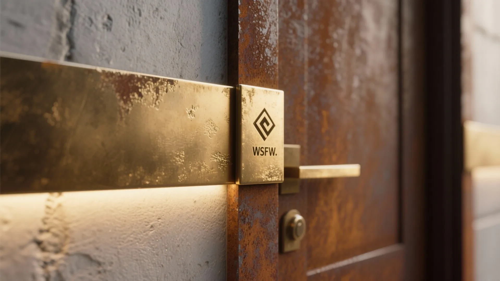 Aged Metal Accents: Brass or Corten Guards