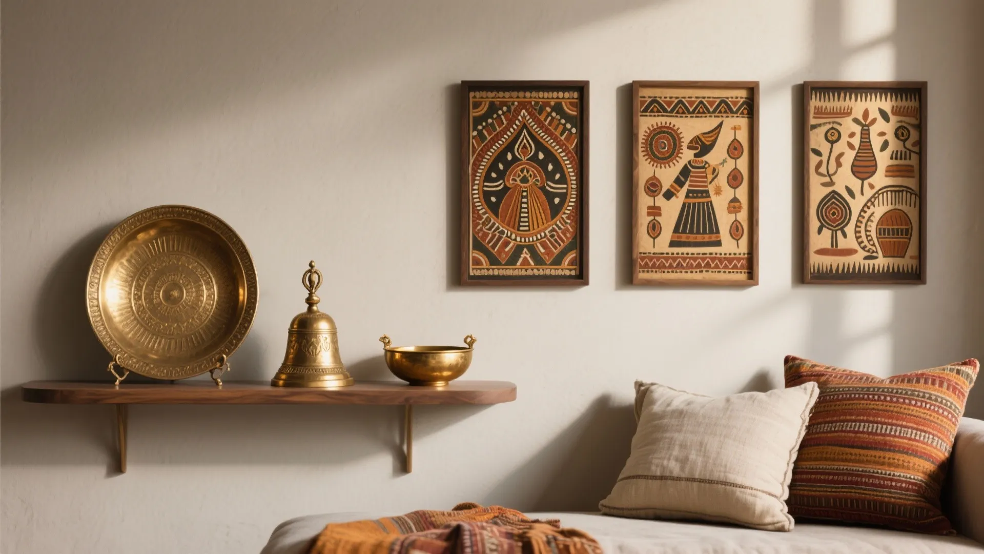 Brass Accents and Artisan Craft Displays