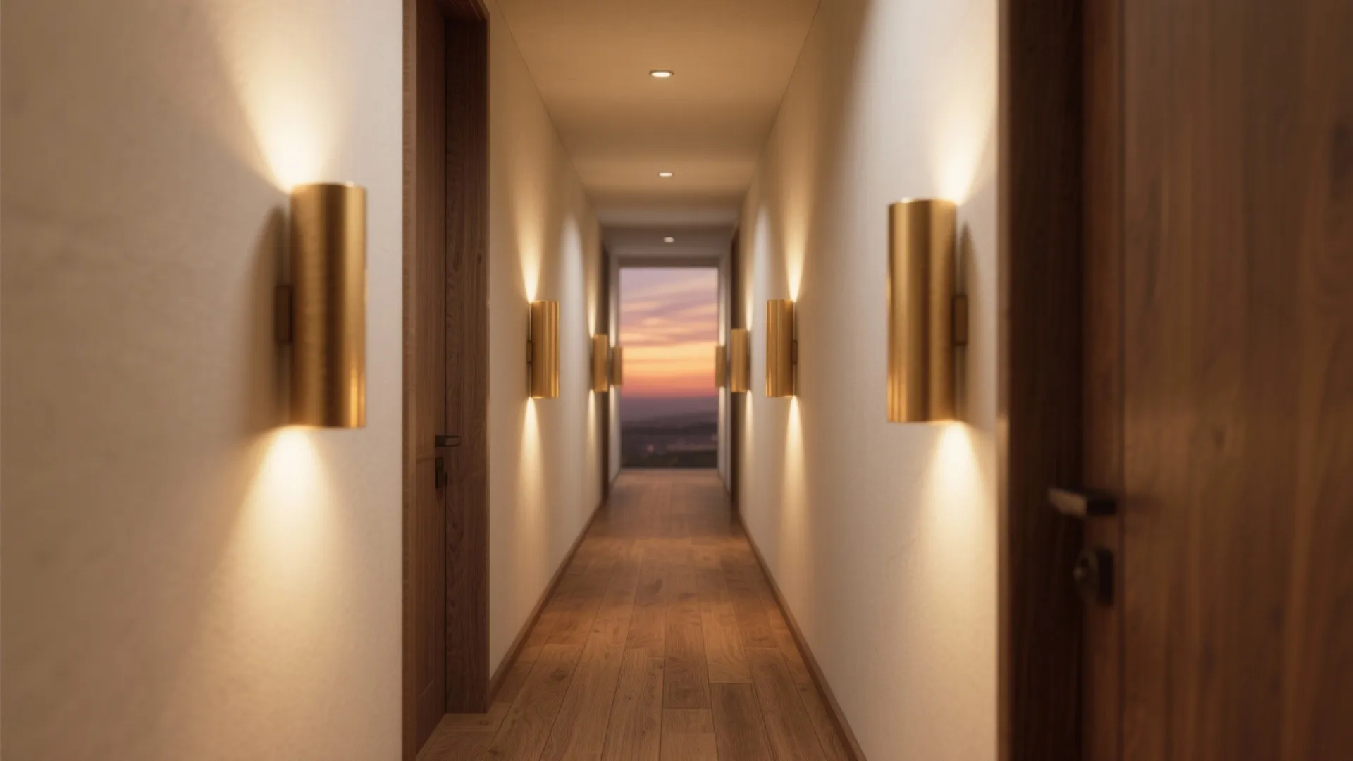 Brushed Brass Cylinders as Warm Accents