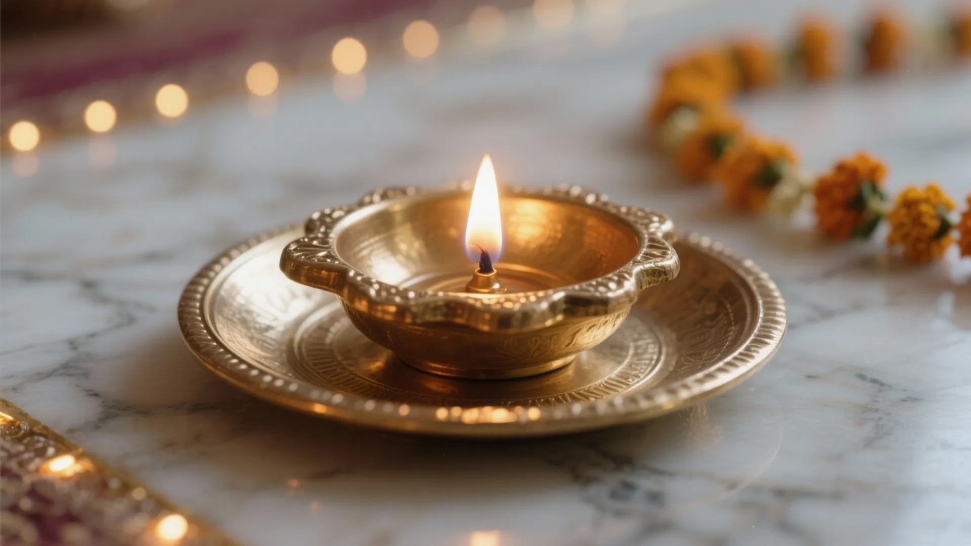 Warm Lighting and Brass Accents