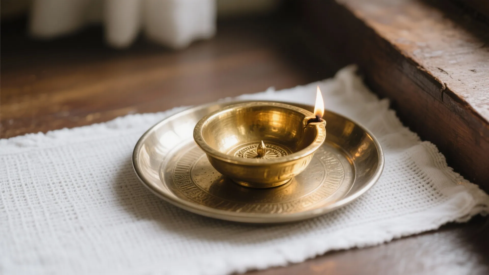 1) A Calm, Compact Mandir Corner