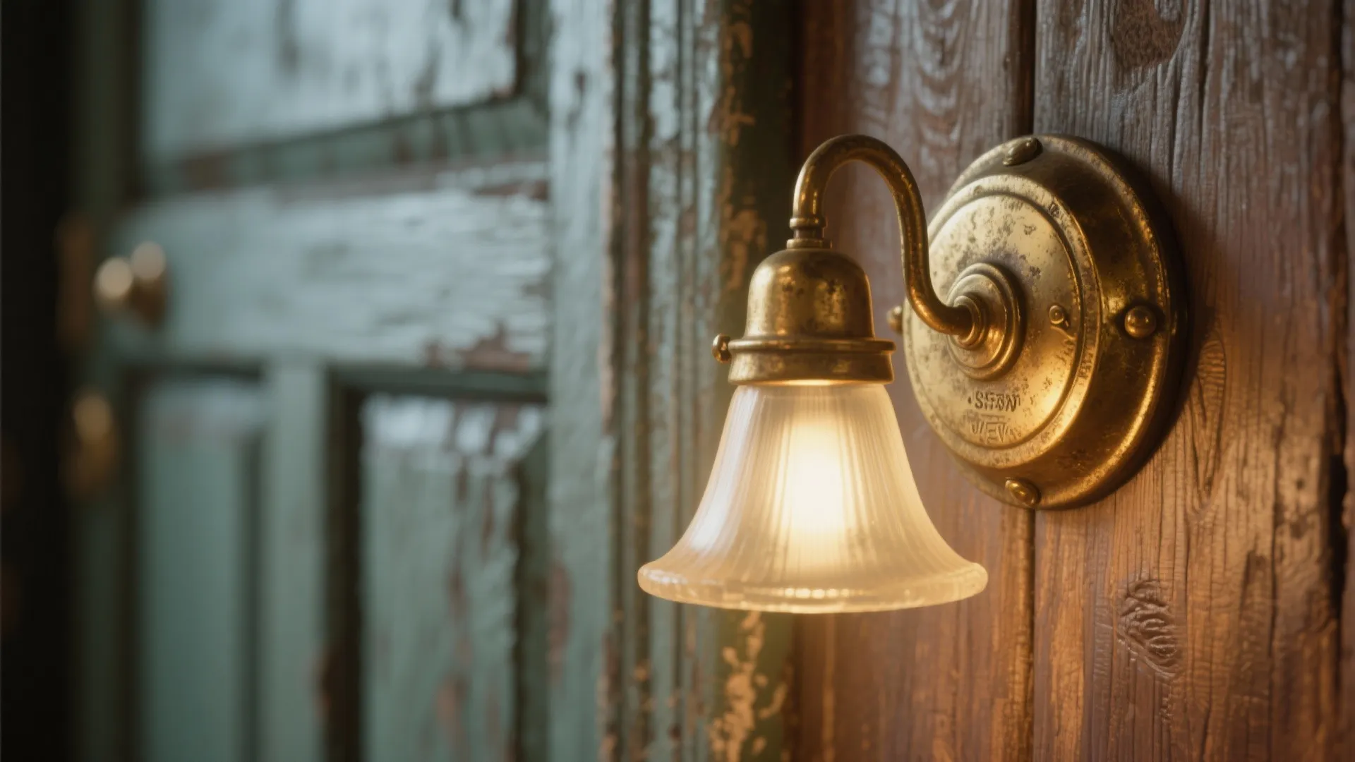 1. Warm Welcome: Pair Brass with Wooden Doors