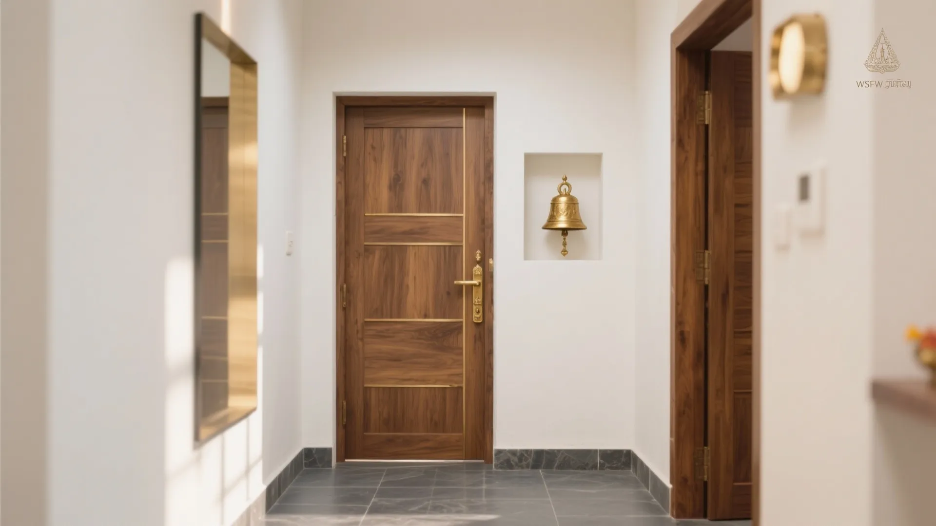 Minimal Brass Bell with Concealed Backplate