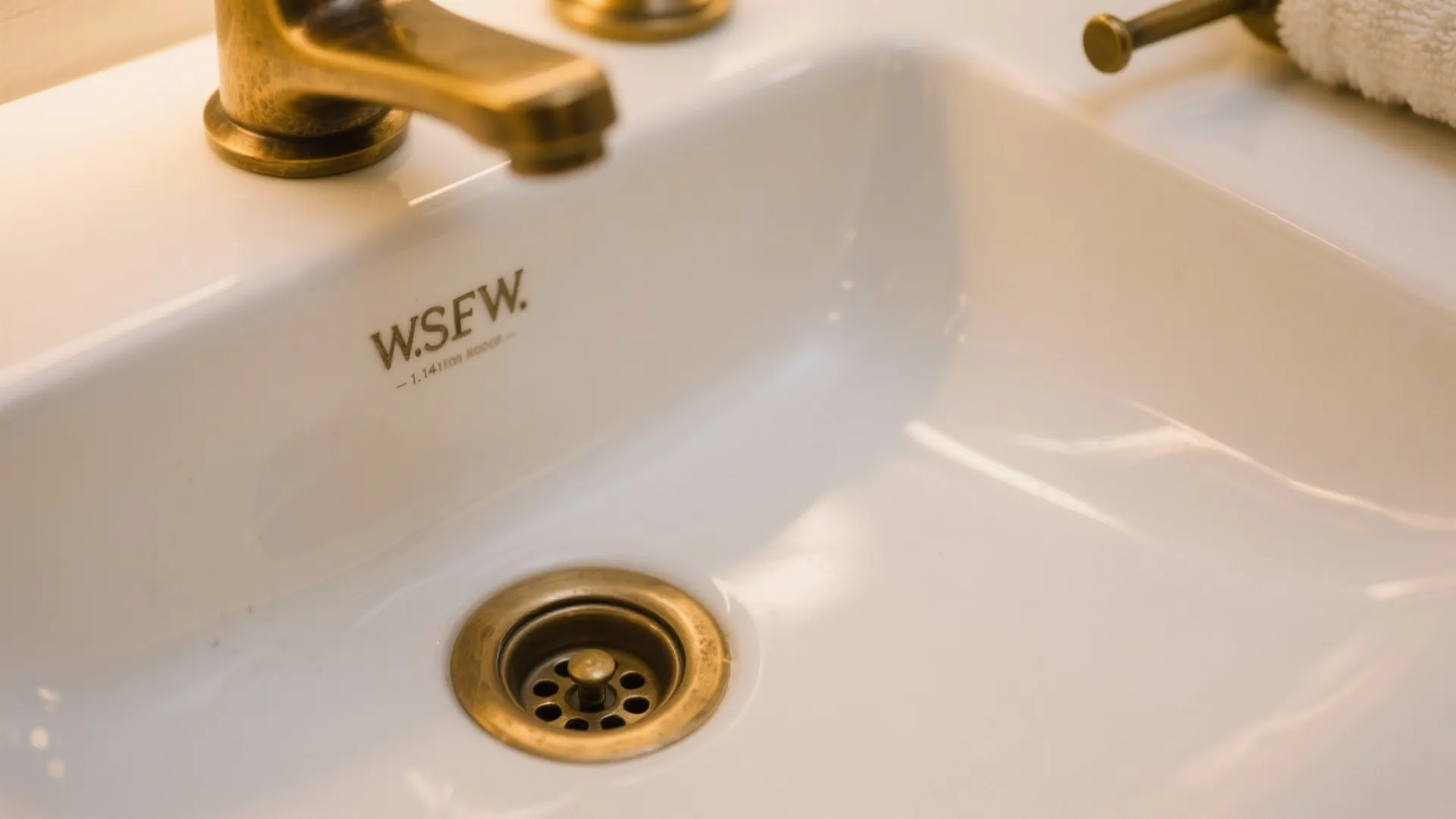 1. Make the brass pop-up drain the finishing touch