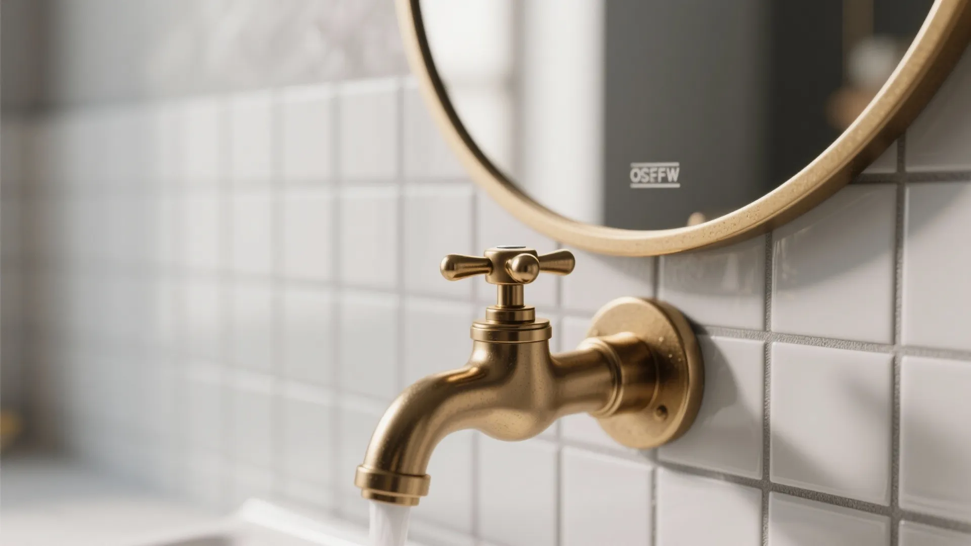 5. Reflective accents and warm metals