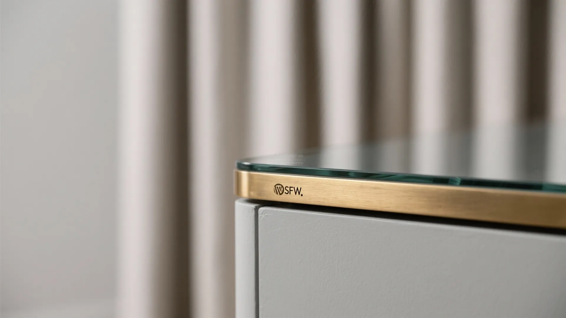 Pale Grey with Brass and Glass: Quiet Luxe