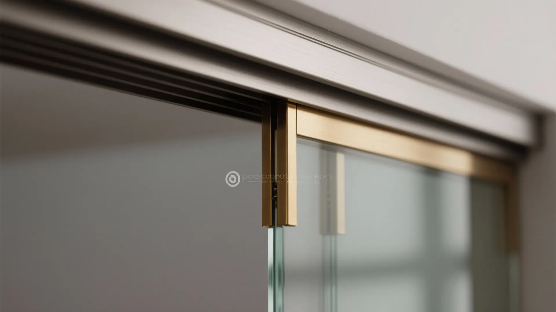 Full-Height Sliding Glass Doors with Brass Details