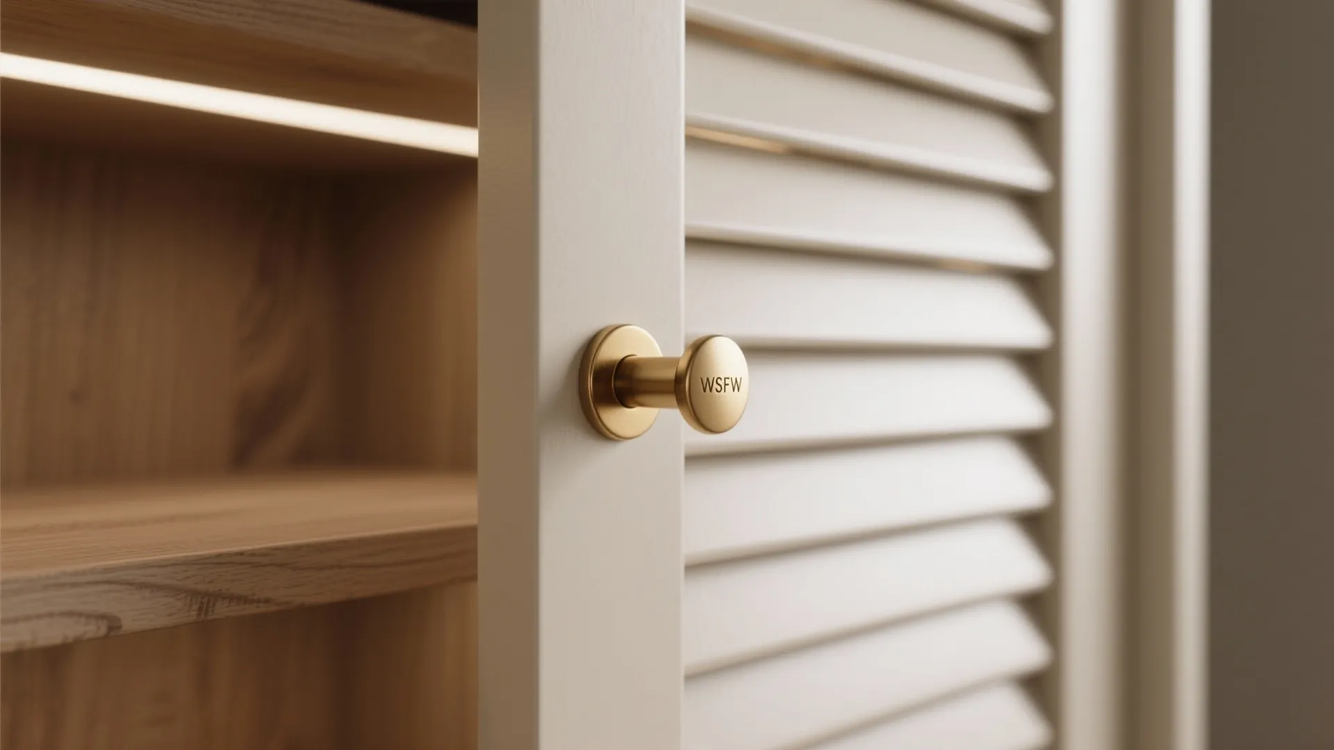 Minimal laminate pooja-wardrobe combo