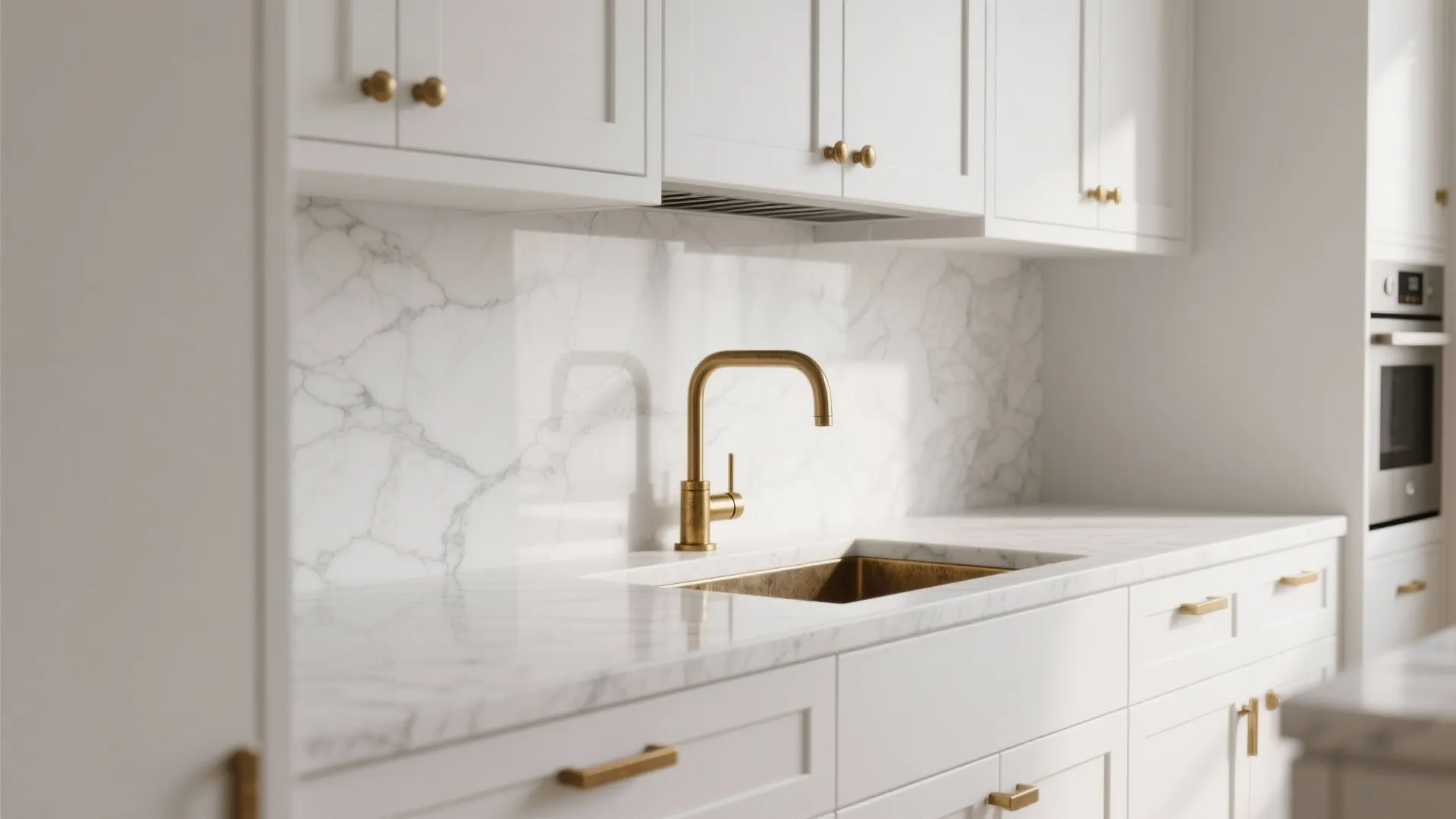 1. All-white canvas with brass hardware