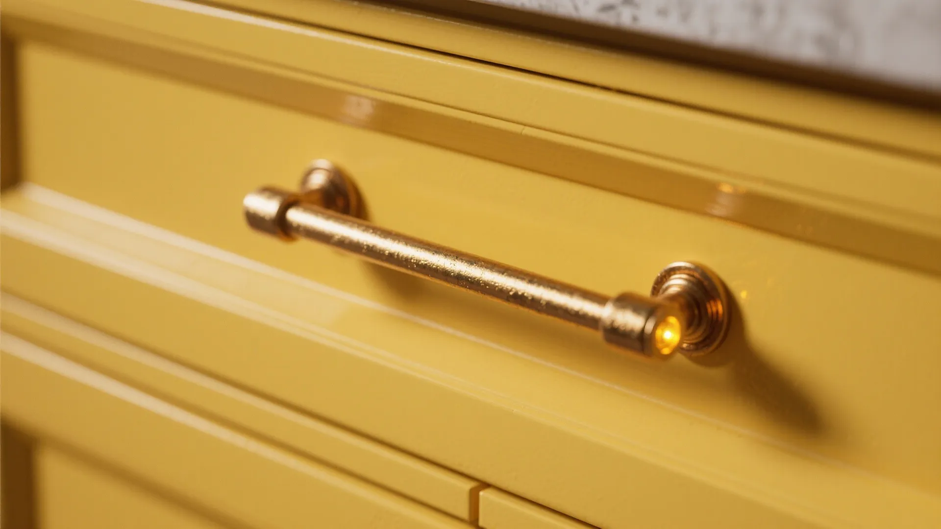 4. Sunflower Mood Lighting and Brass Hardware