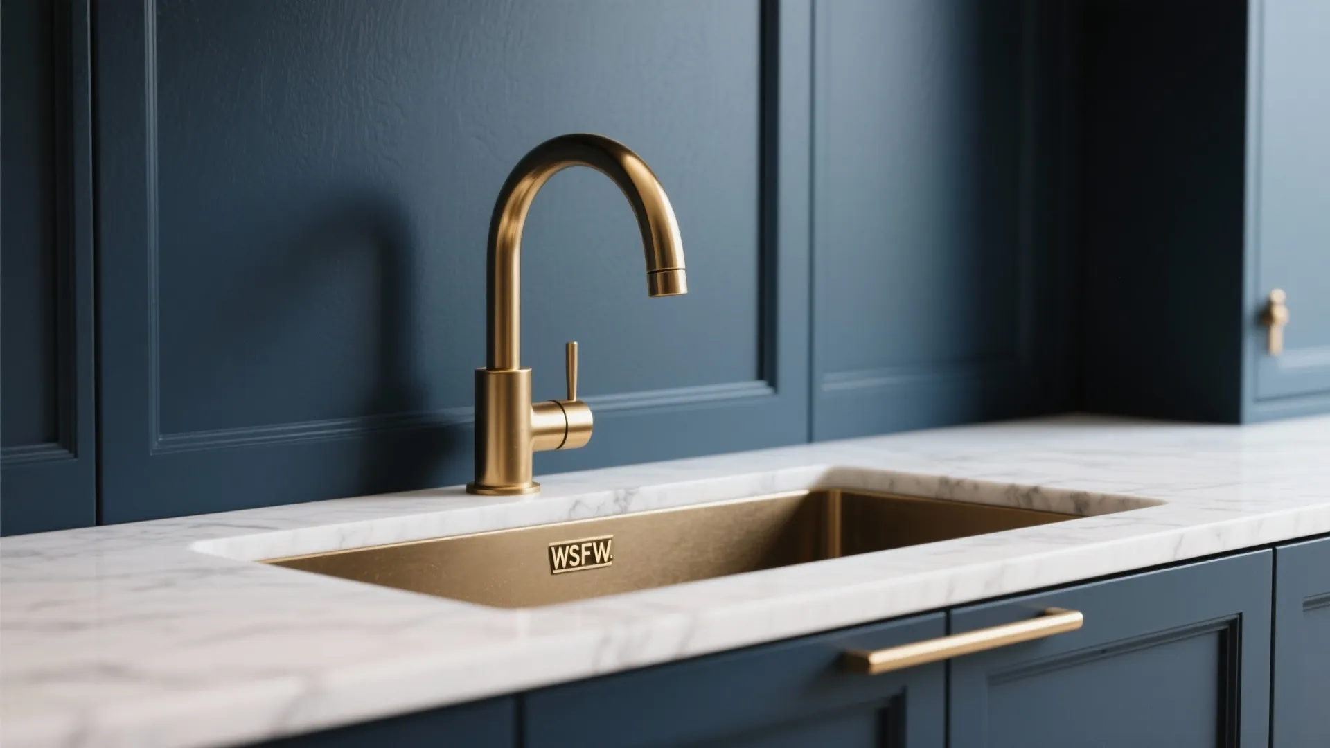 4. Brass hardware and fixtures for contrast