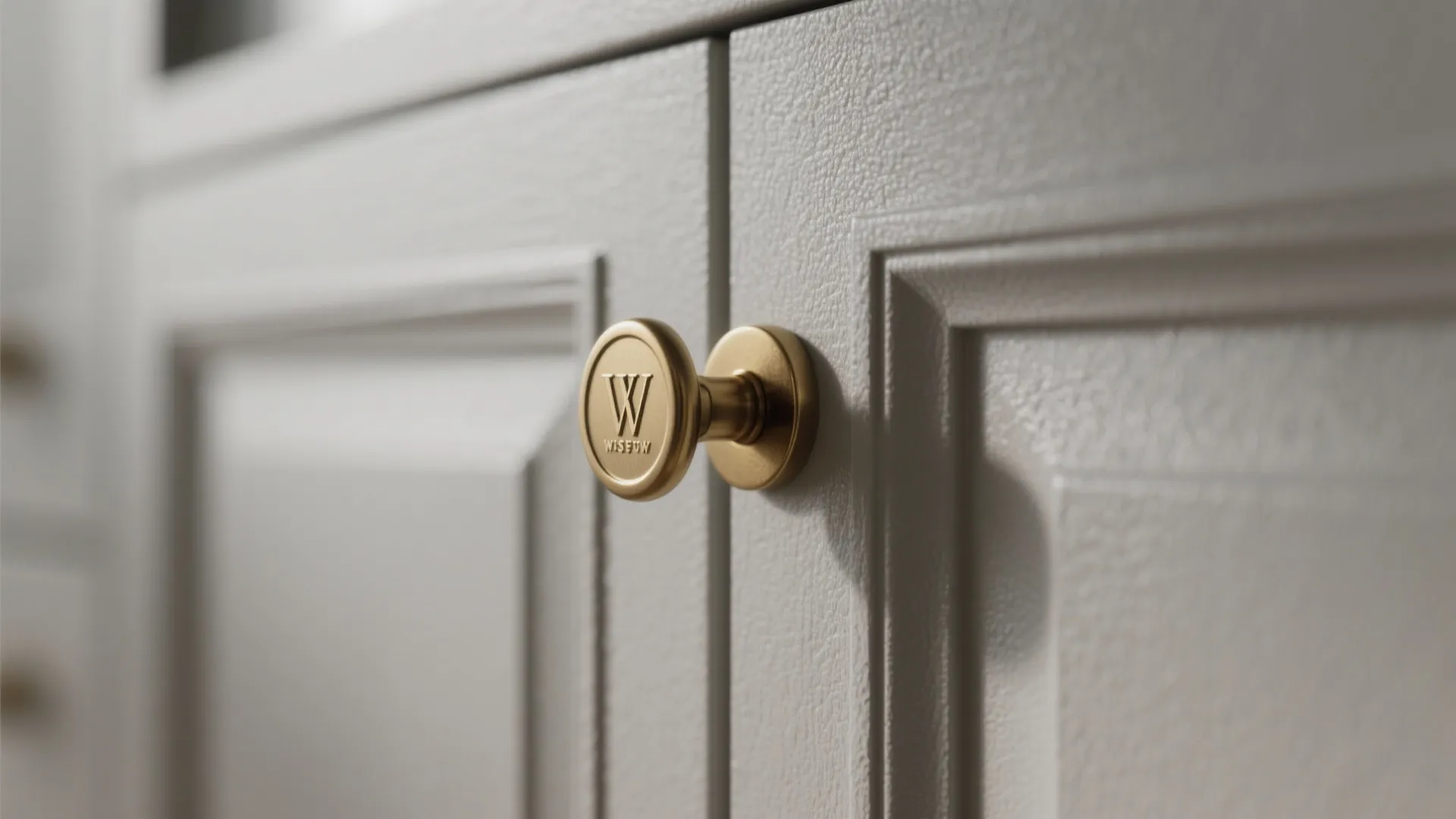 2. Matte finish with brass hardware for subtle luxury