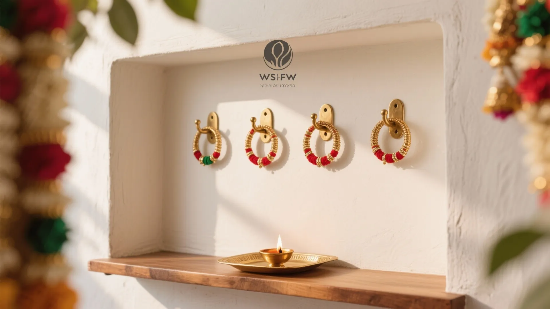 Brass Hooks in a Sacred Niche