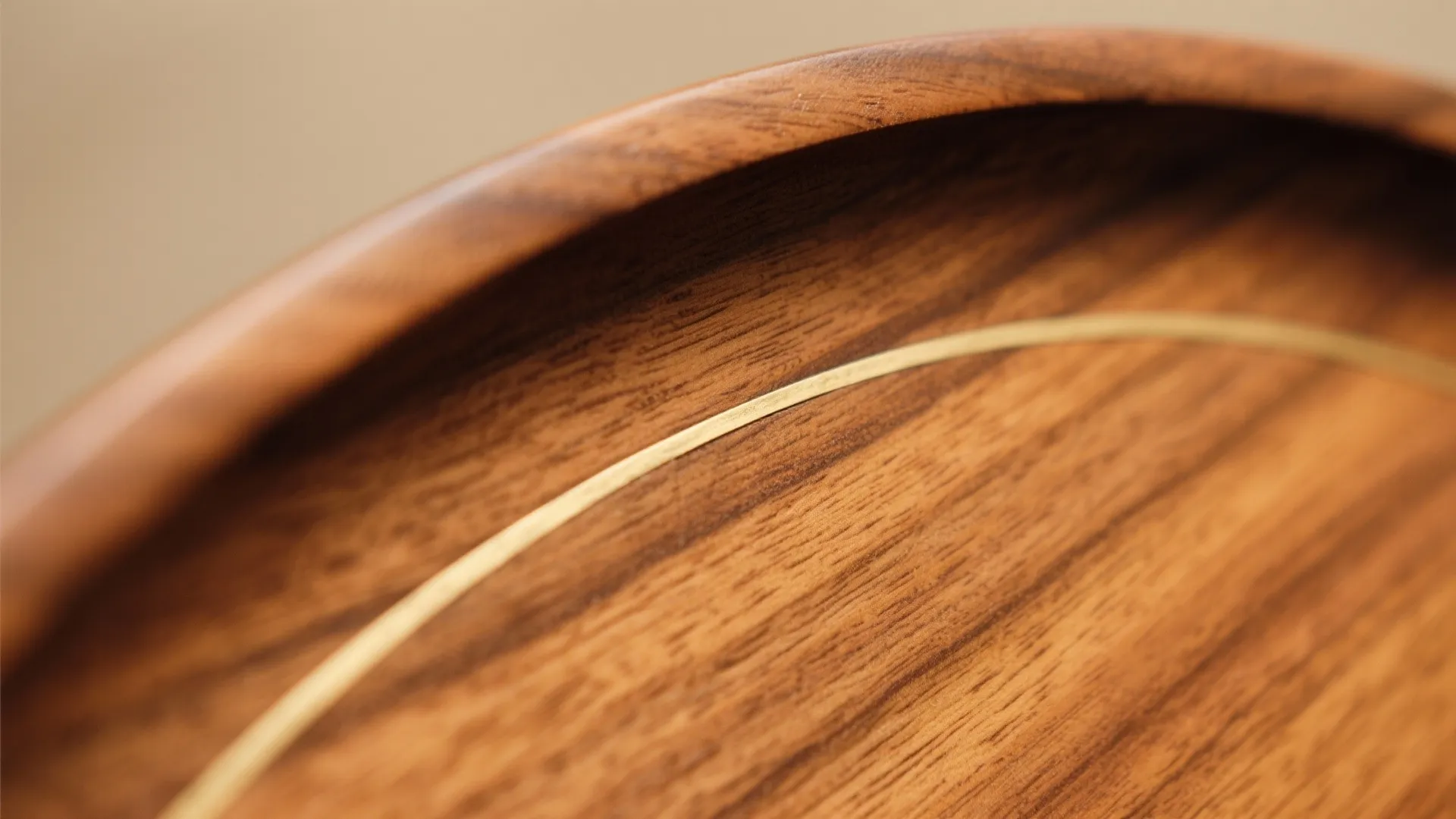 3) Solid Teak Panels with Brass Inlay