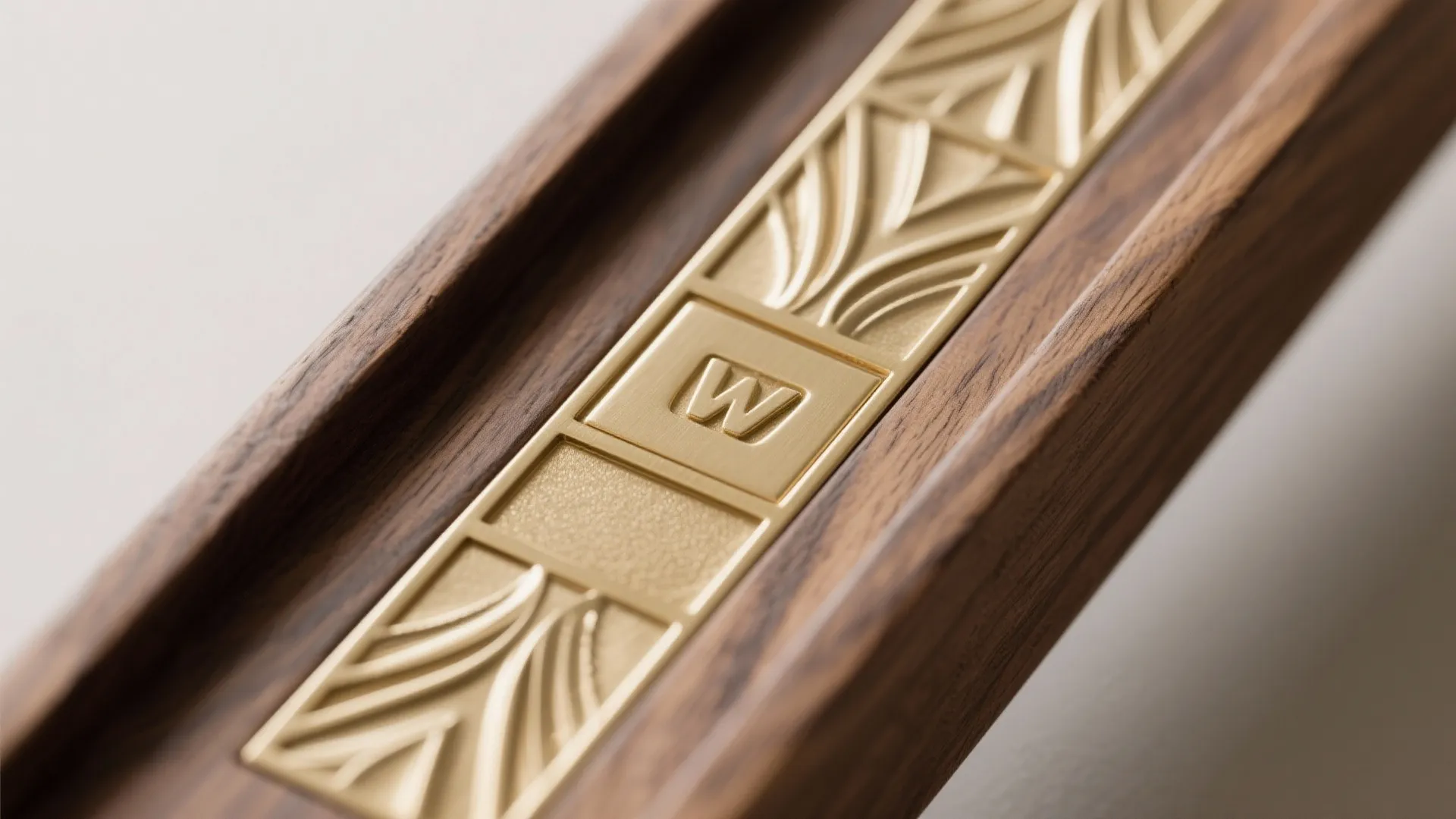 Brass-Inlay Accents on Solid Ash or Teak