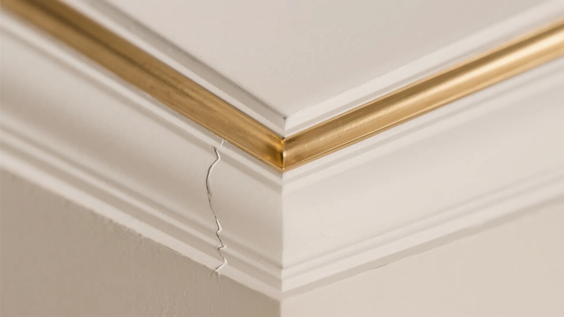 Minimal gypsum tray with brass inlay