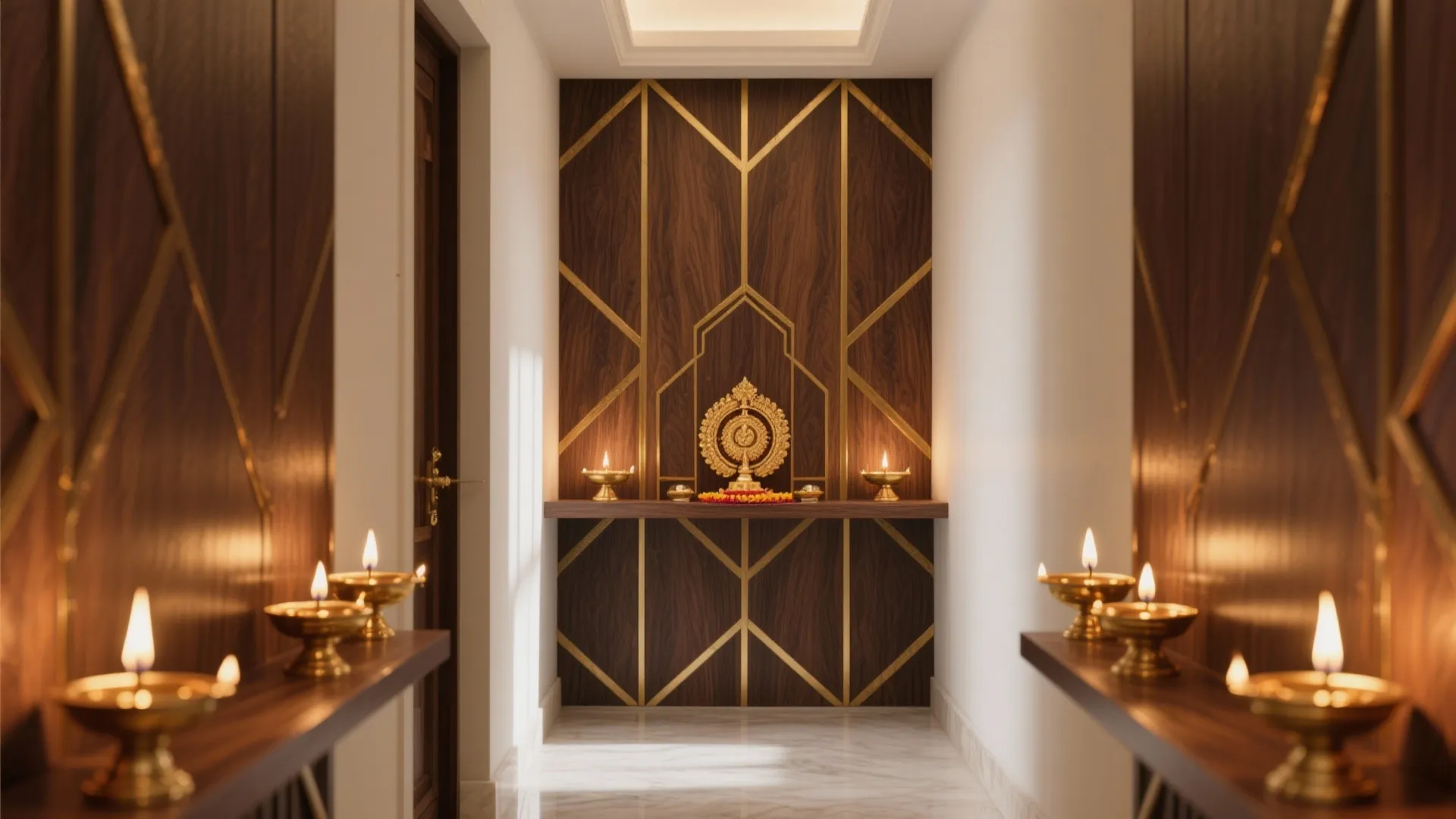 Brass Inlay Accent Wall