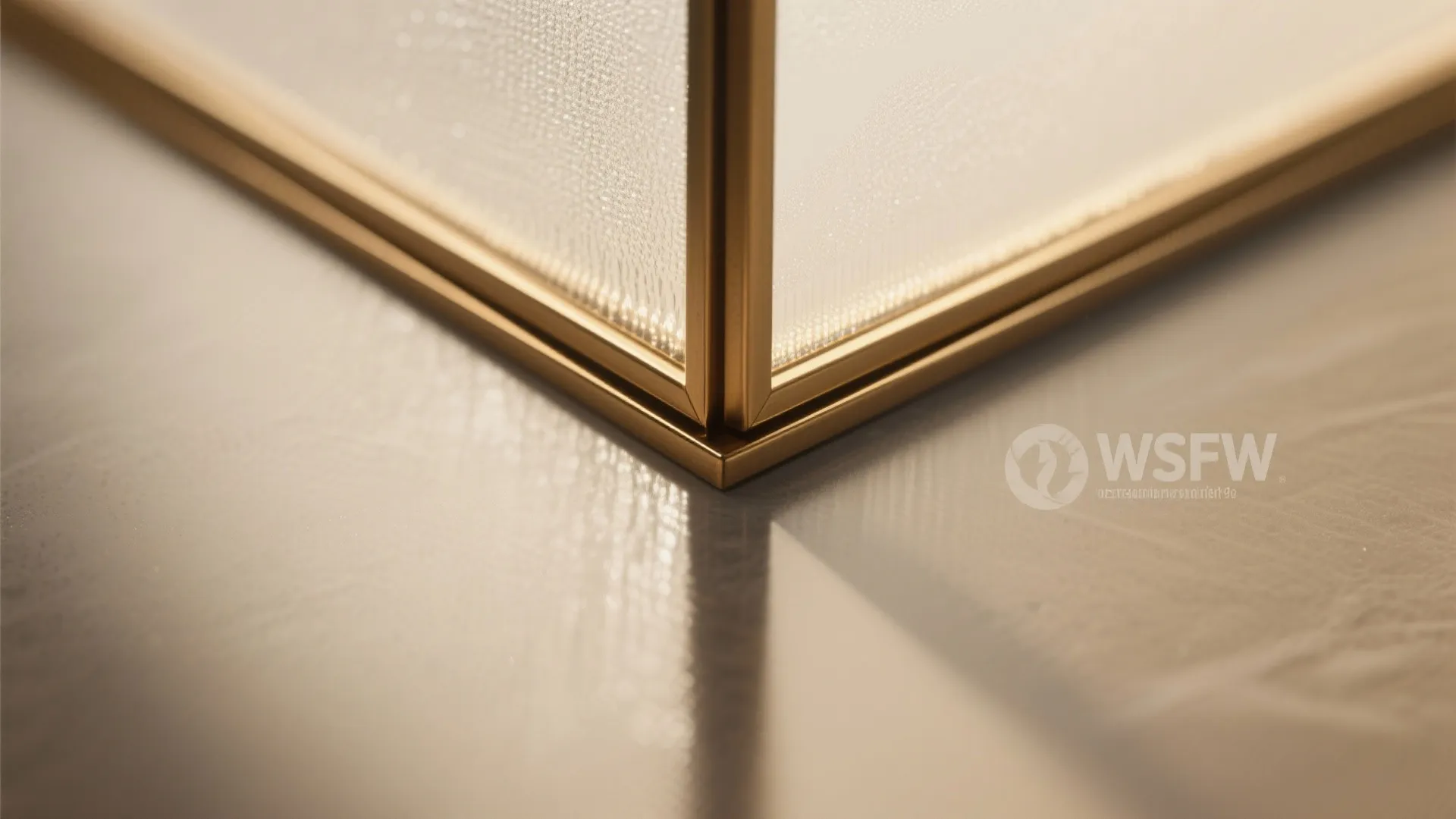 Frosted Glass with Brass Framing