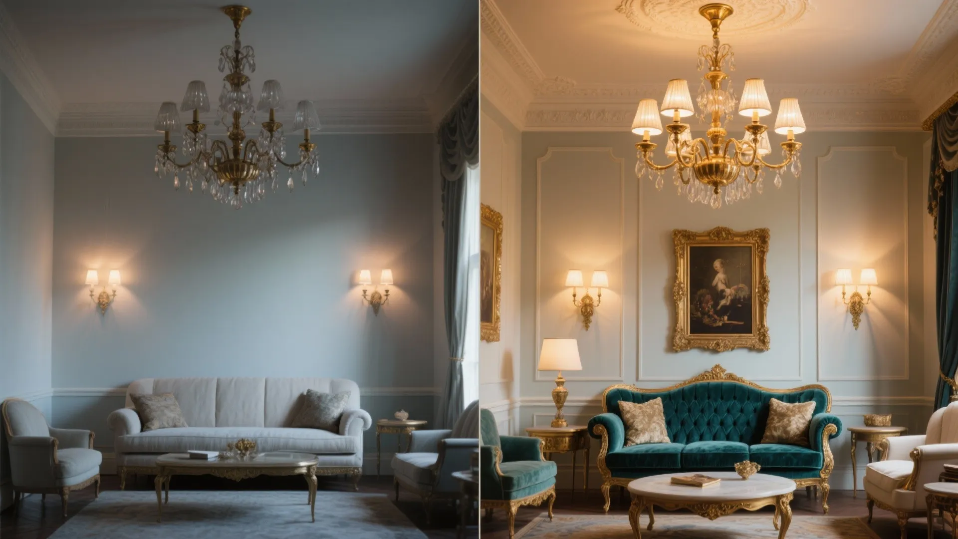 Statement Lighting in Warm Brass