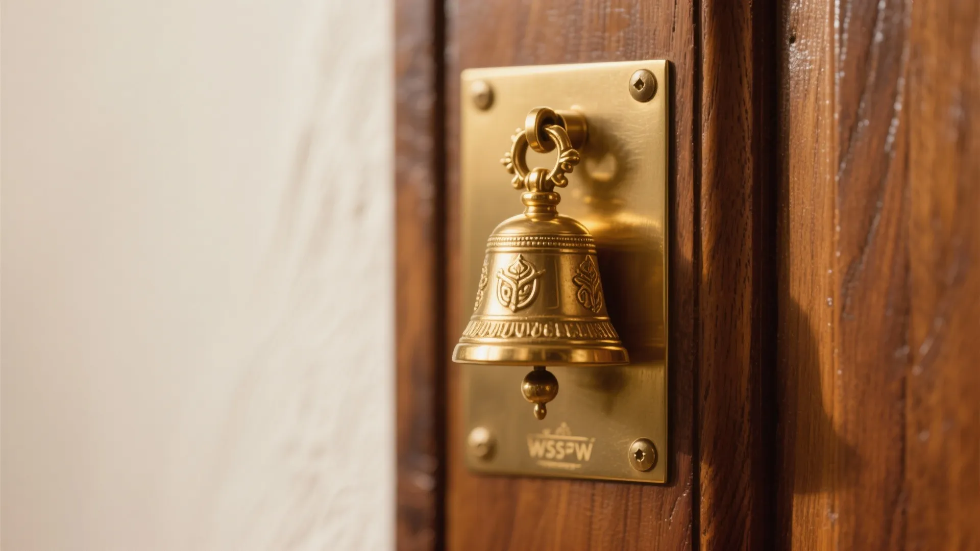Minimal Brass Bell with Concealed Backplate