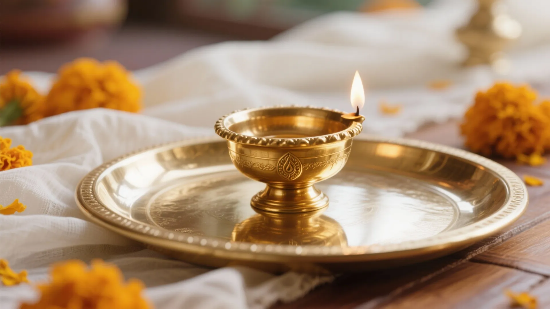 Minimal, Light-Filled Puja Corner