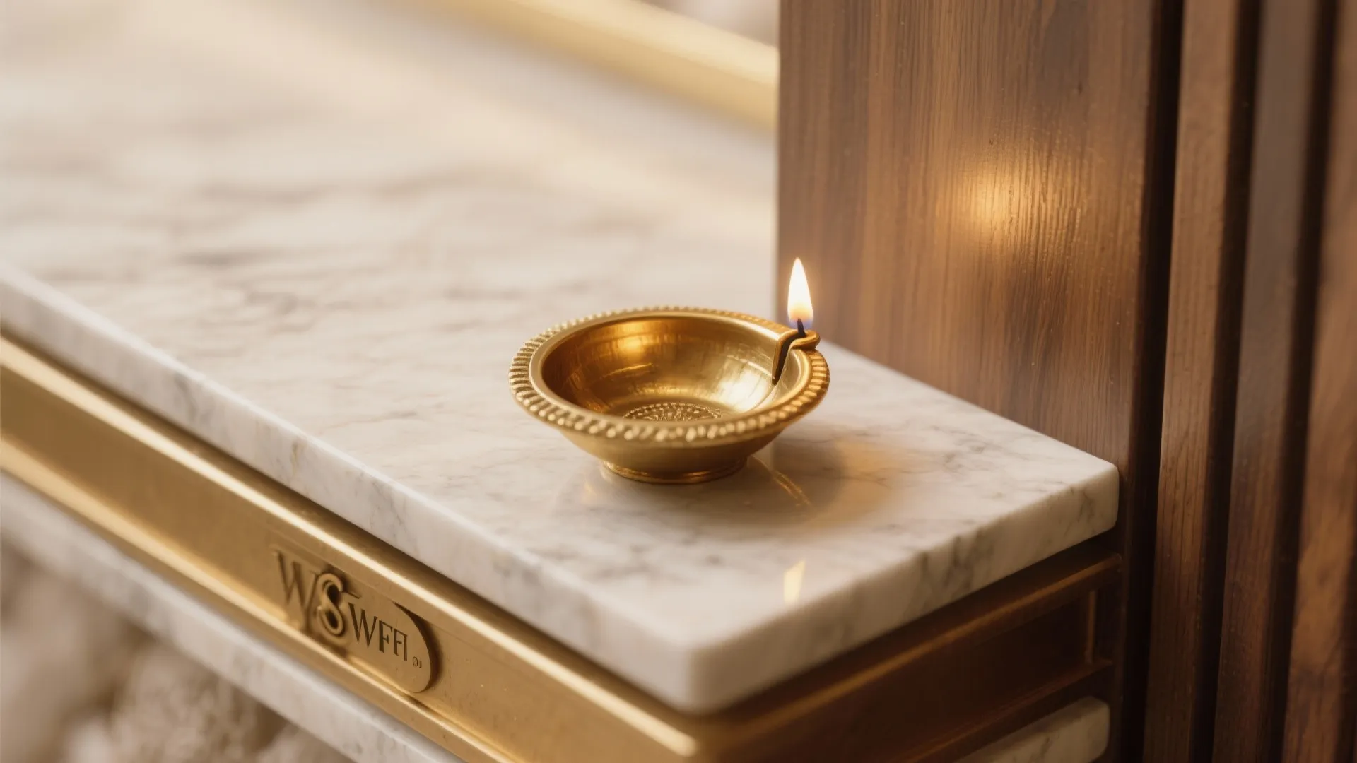 Stone, Brass, and Wood: A Timeless Material Palette