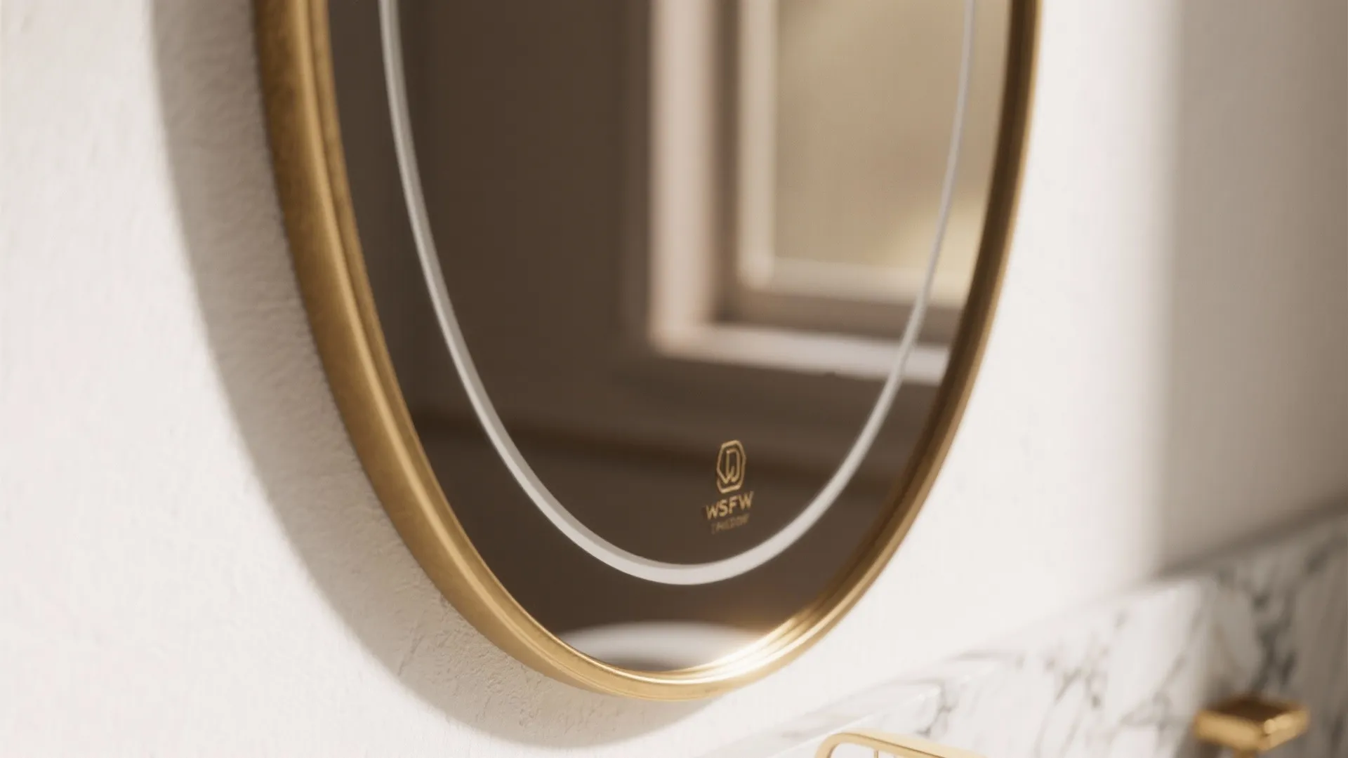 Statement Frames: Brass, Smoked Glass, and Stone