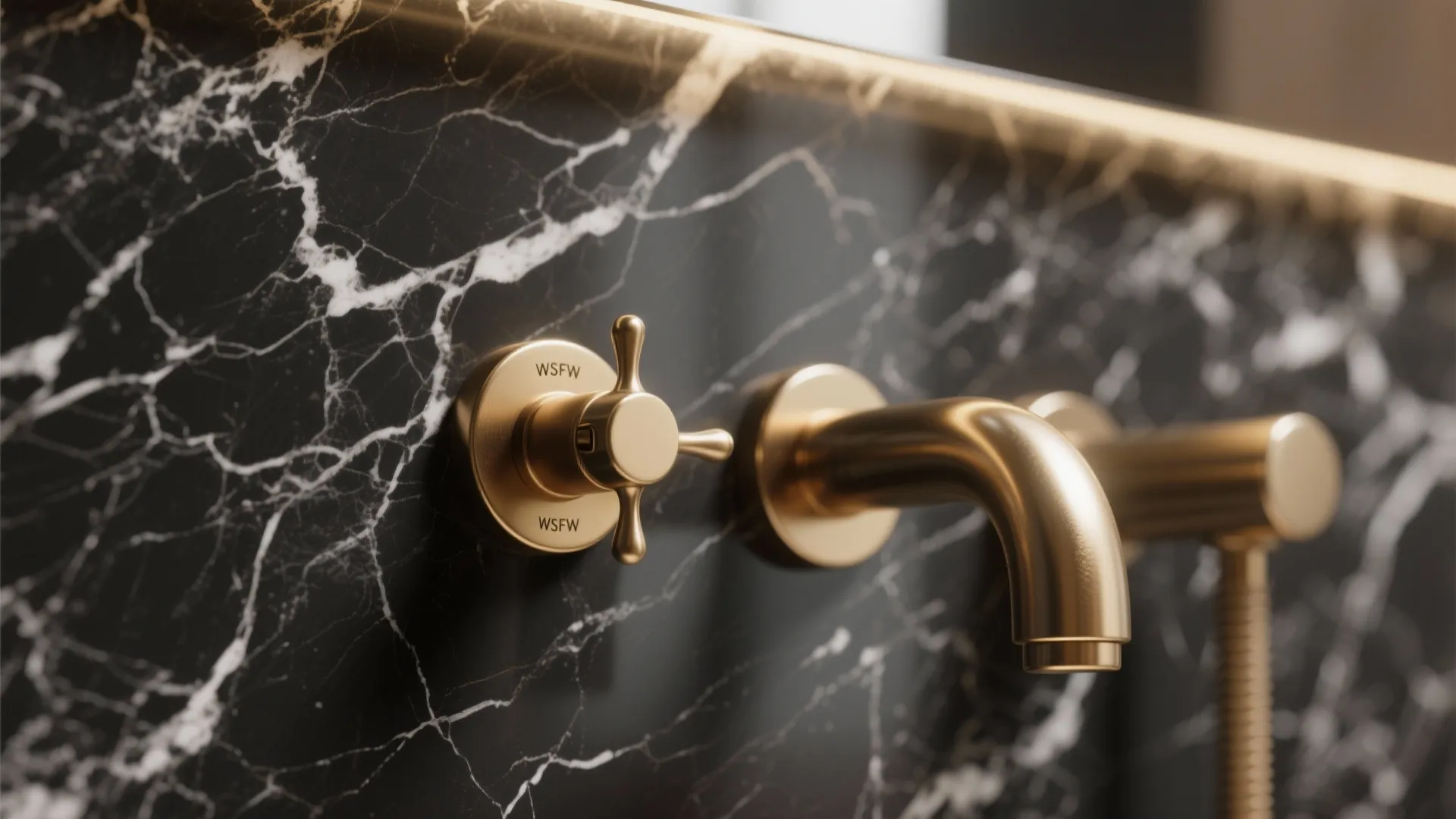 1. Monochrome drama with warm metallic accents