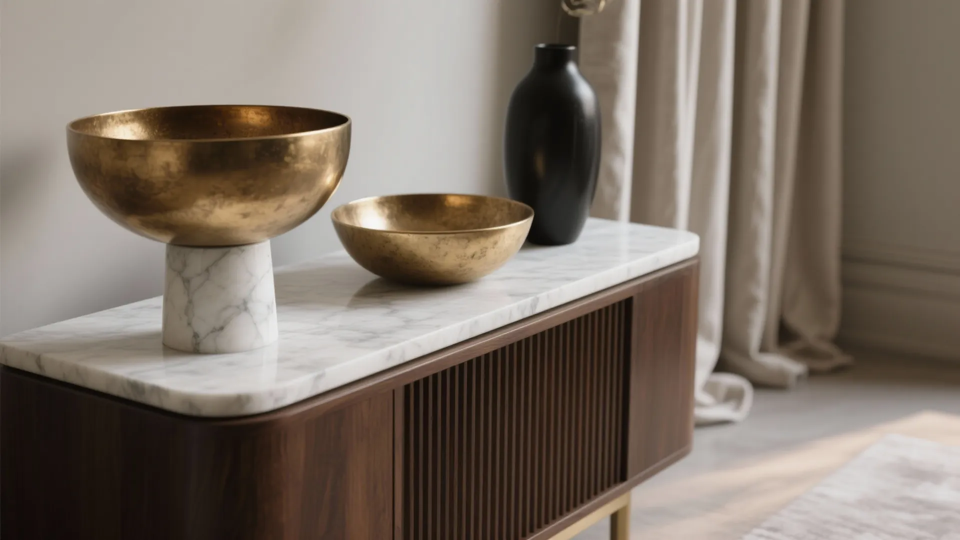 Brass and Marble Accents, the Indian Way