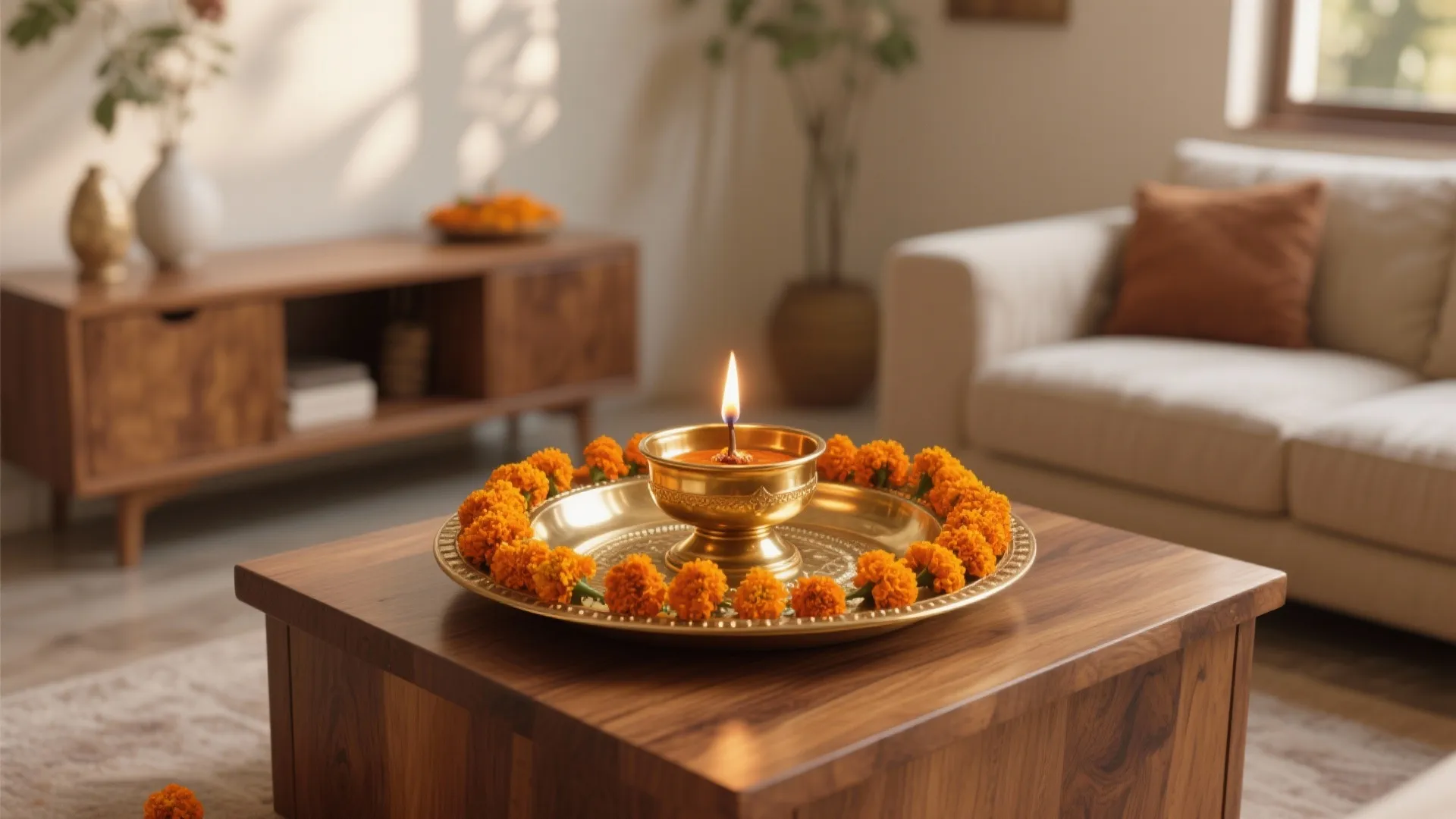 Minimal Brass & Marigold Harmony