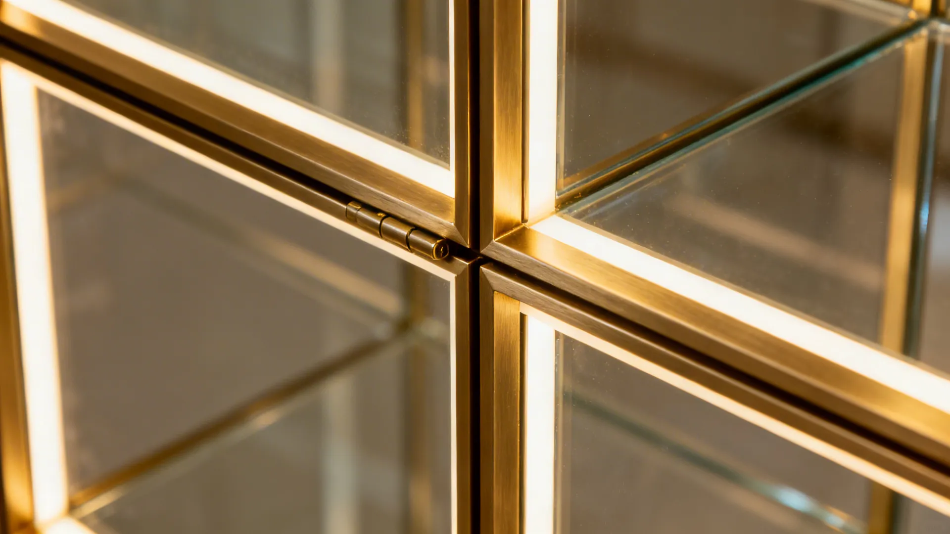 4) Metal-Framed Glass Doors with Slim Mullions