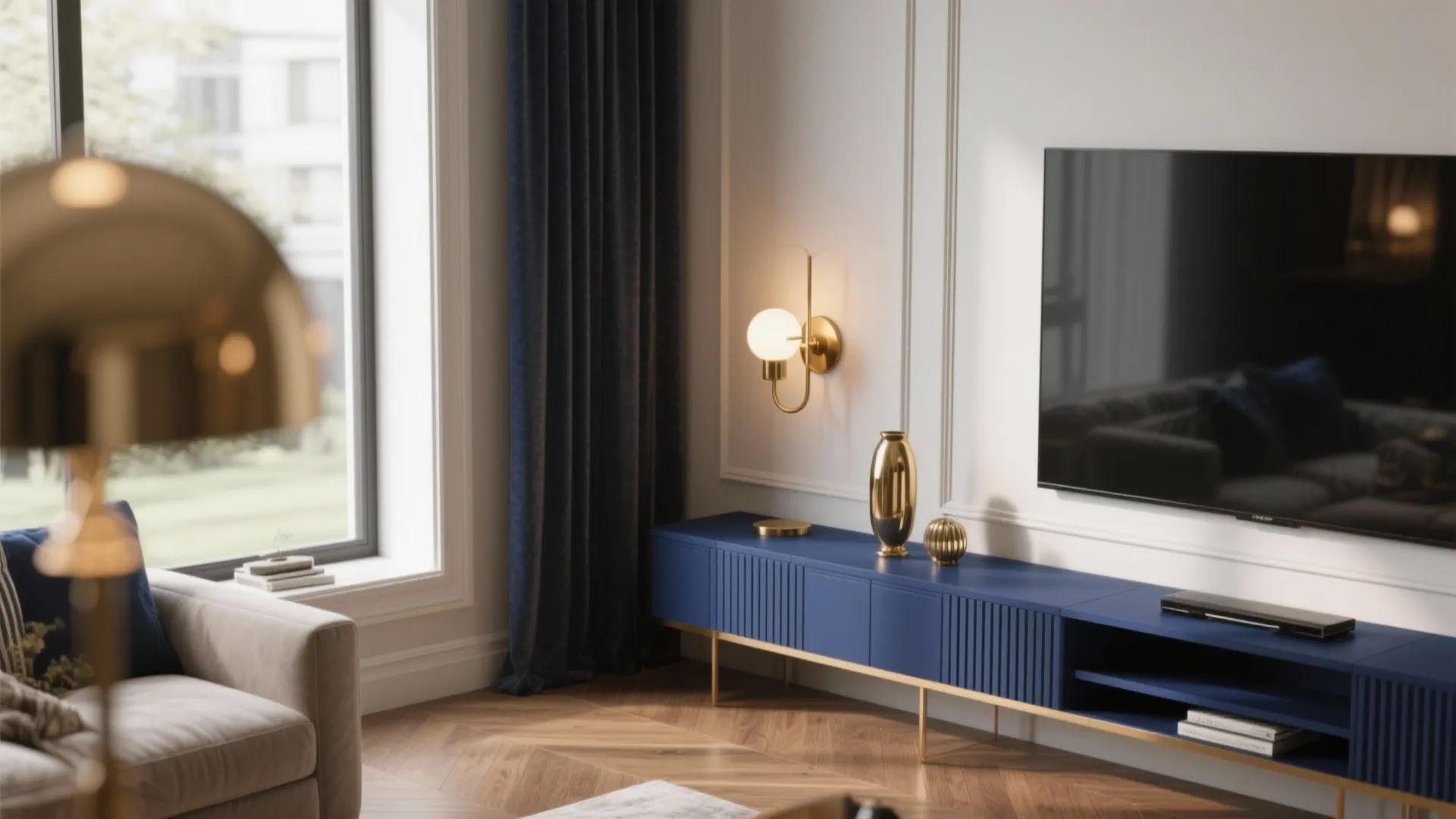 3. Brass and Navy Pairing