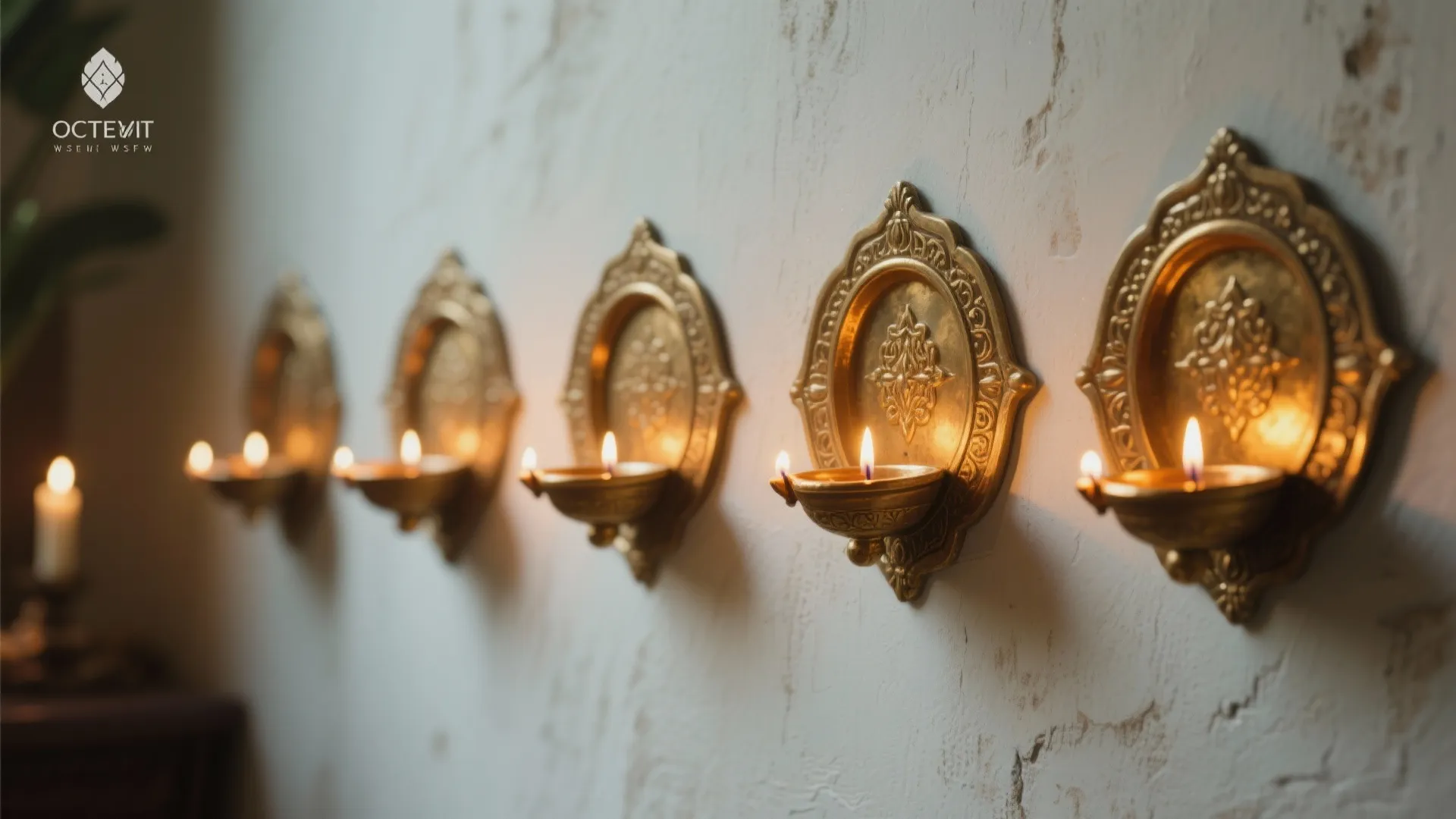 4. Wall-Mounted Brass Panels