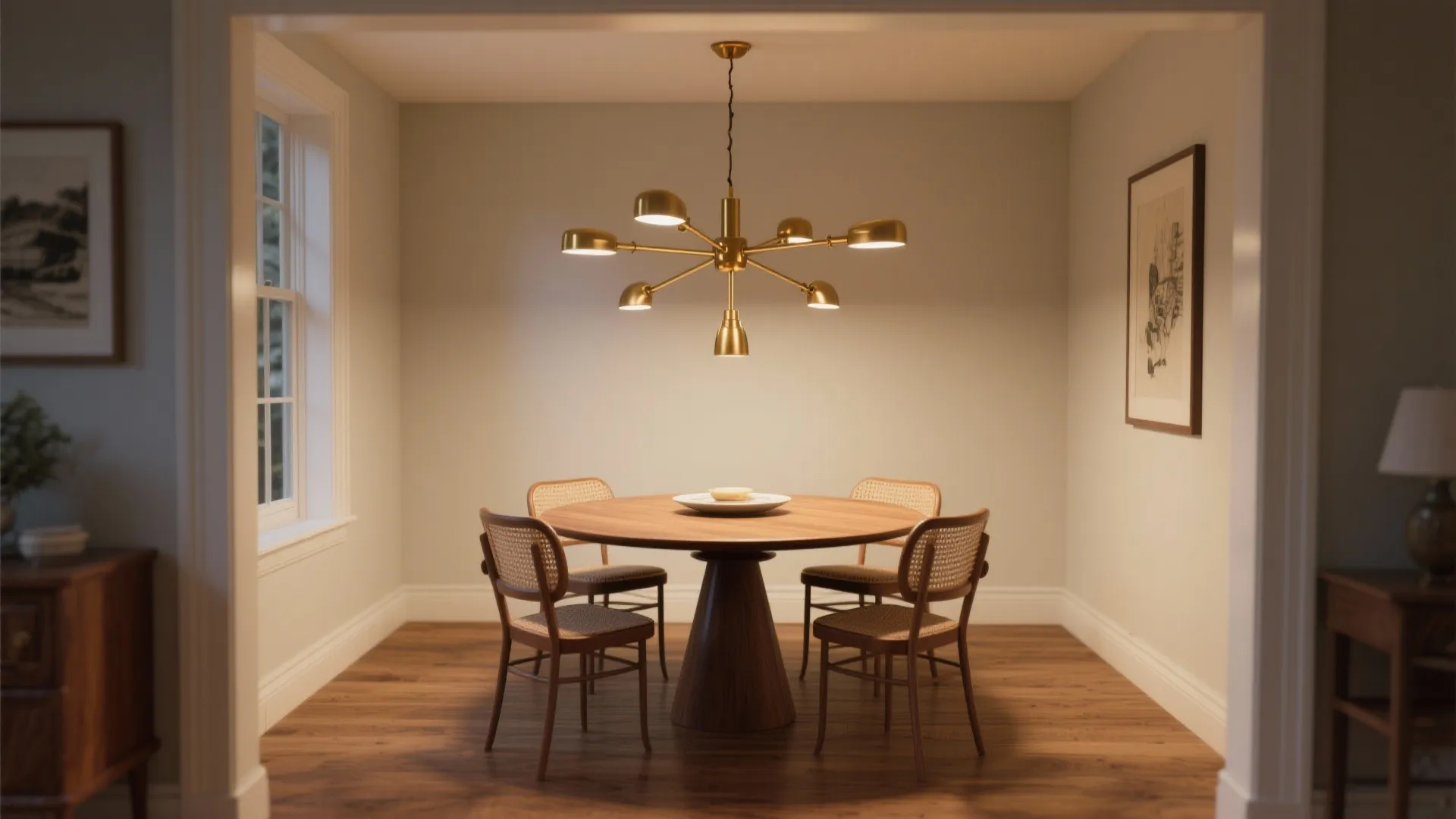 2. Brass Multi-Arm Pendant