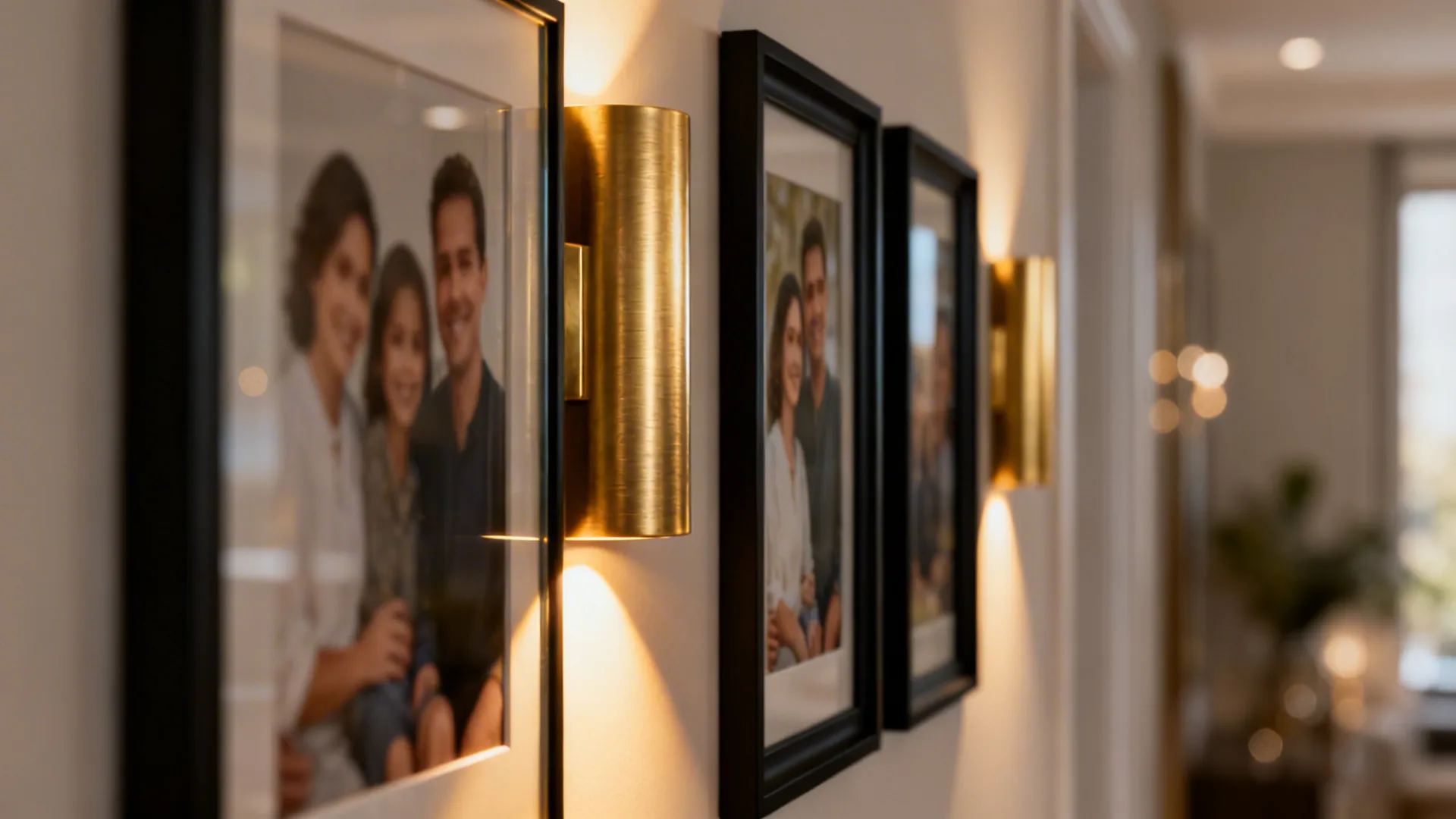 1. Picture lights for art-focused walls