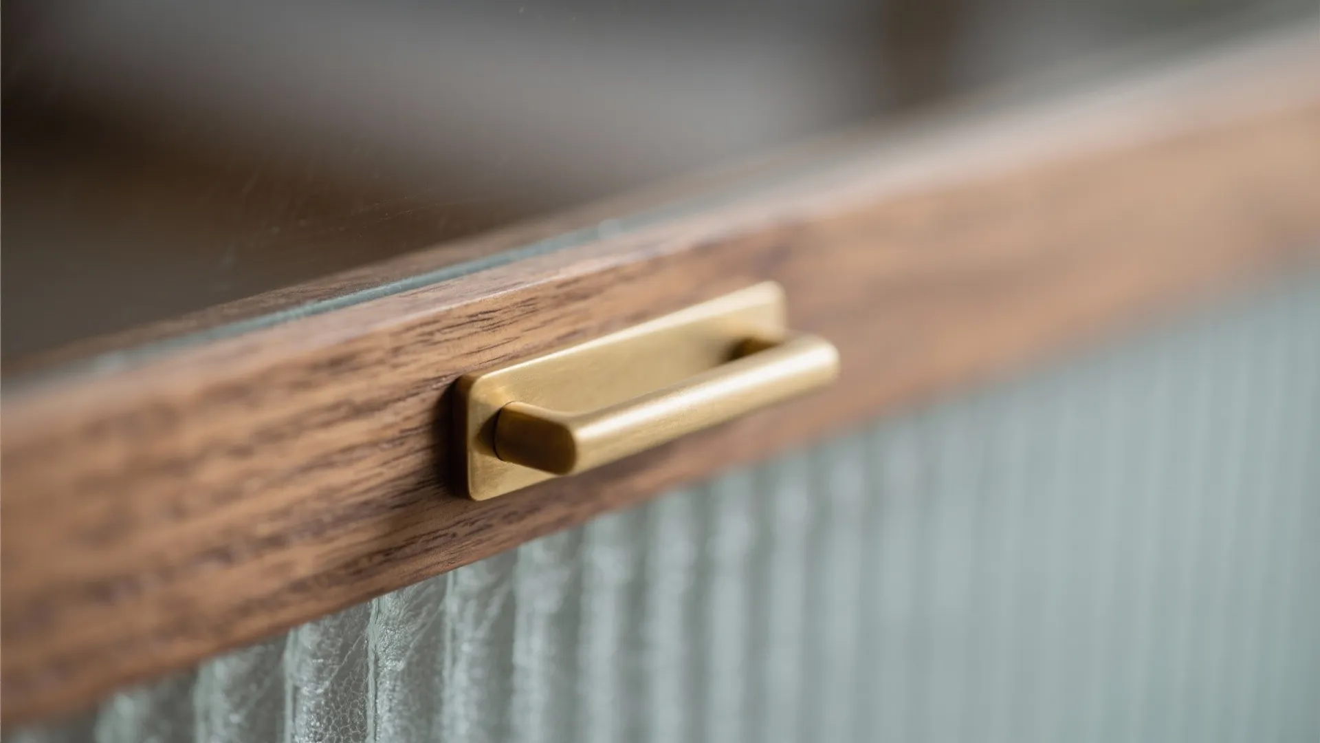 Wood-and-Glass Fusion with Brass Accents