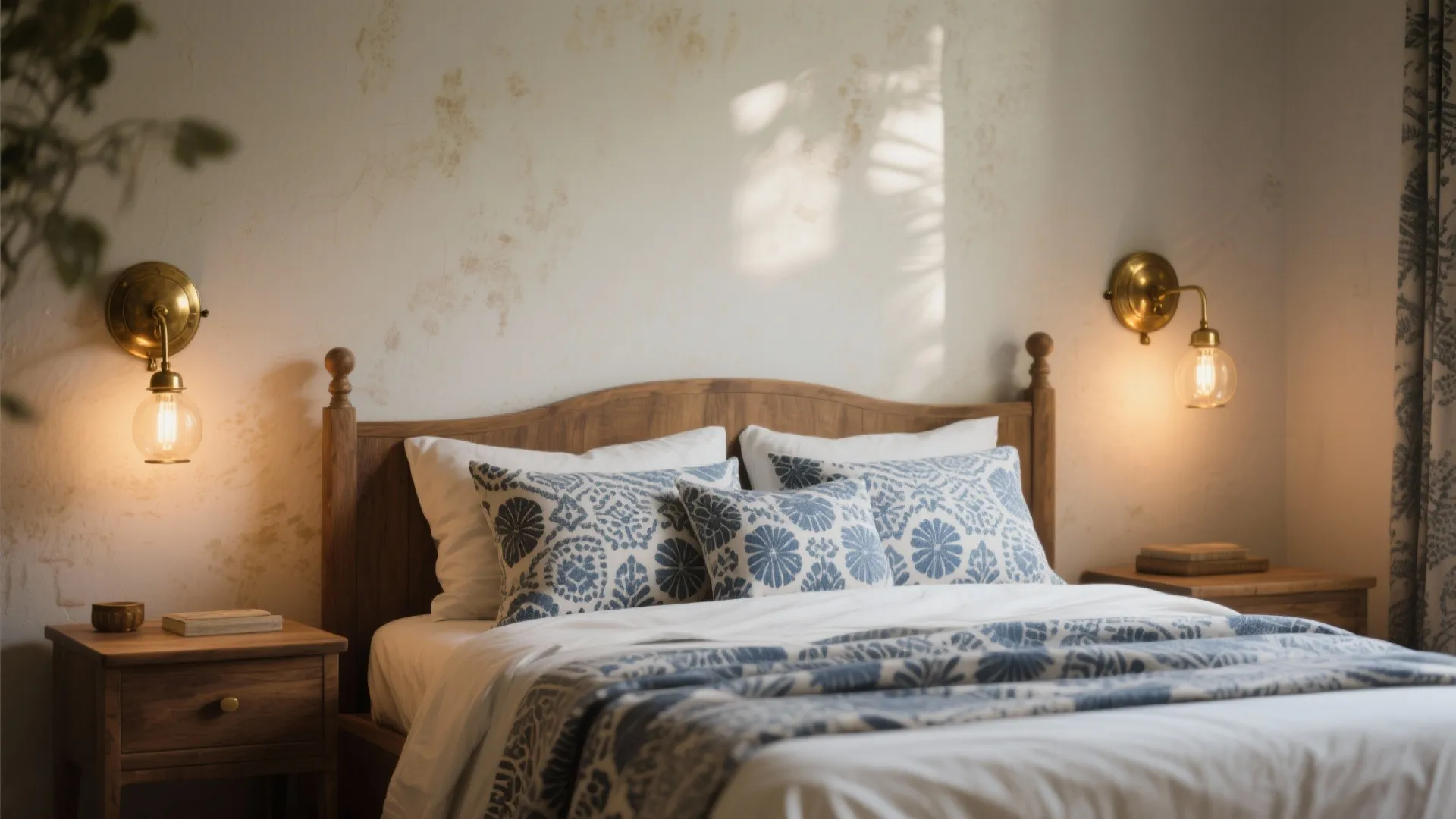 Brass and warm-metal finishes for character