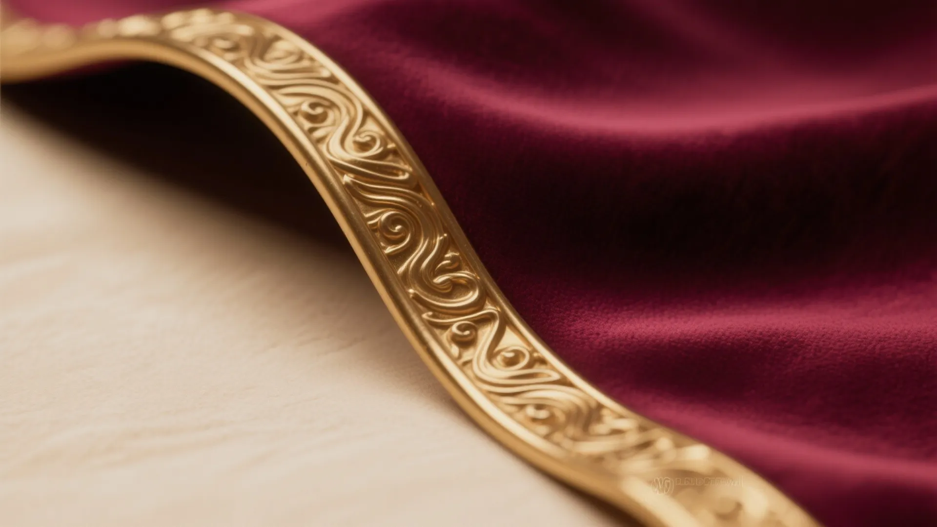 Radiant Gold Accents with Deep Maroon