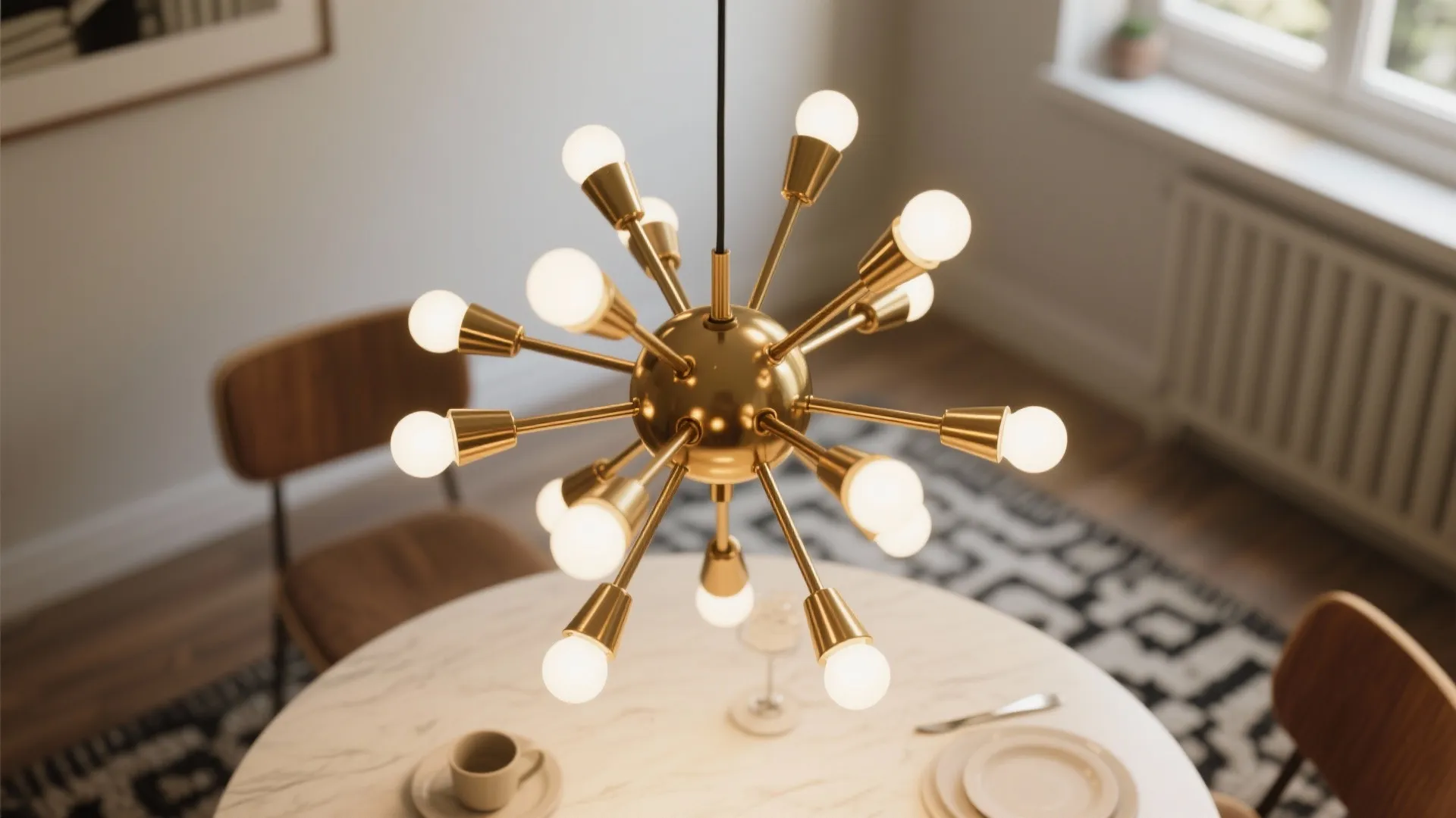 2. Small Brass Sputnik for Mid-Century Vibes