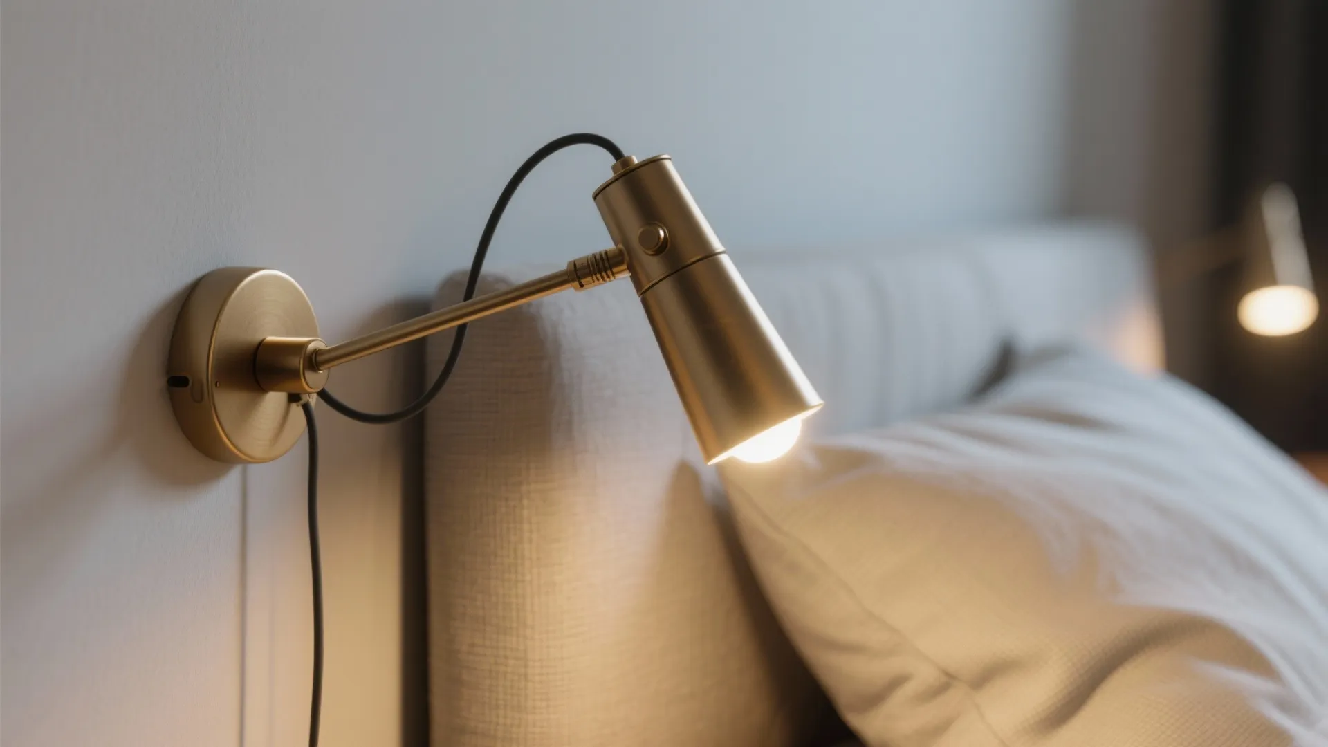 1. Minimalist Brass Swing Arm