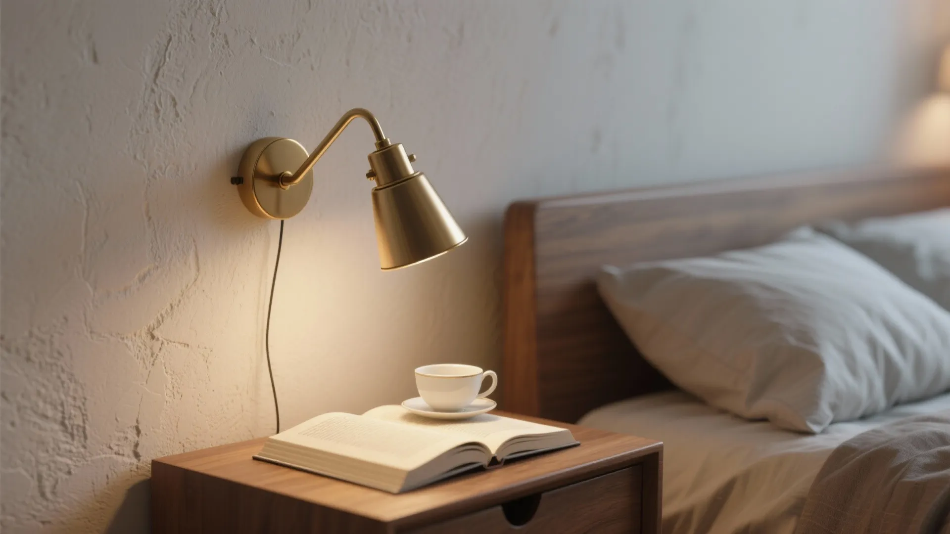 1. Slim Sconce with Adjustable Arm