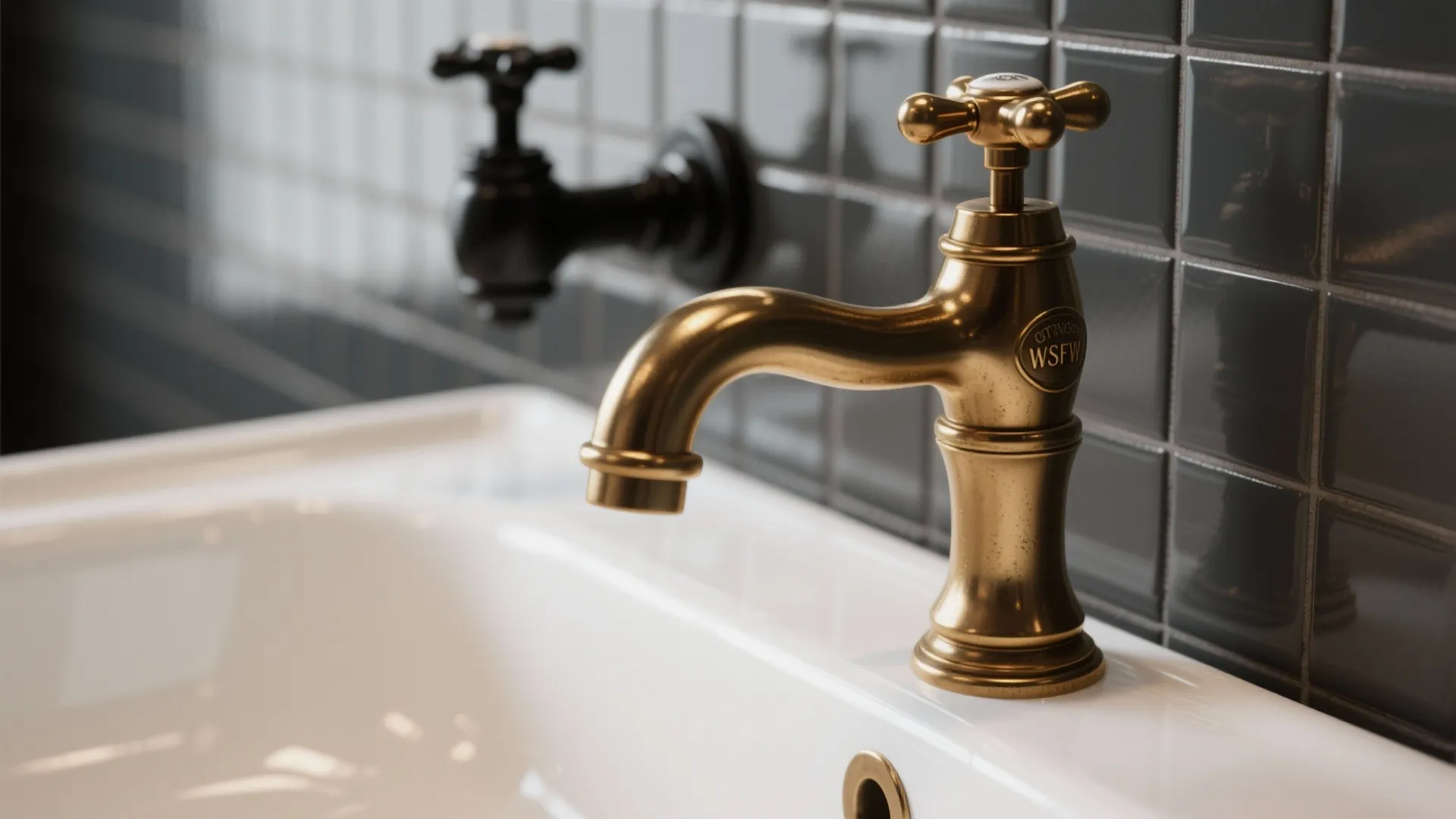 5. Contrast with light fixtures and white fittings